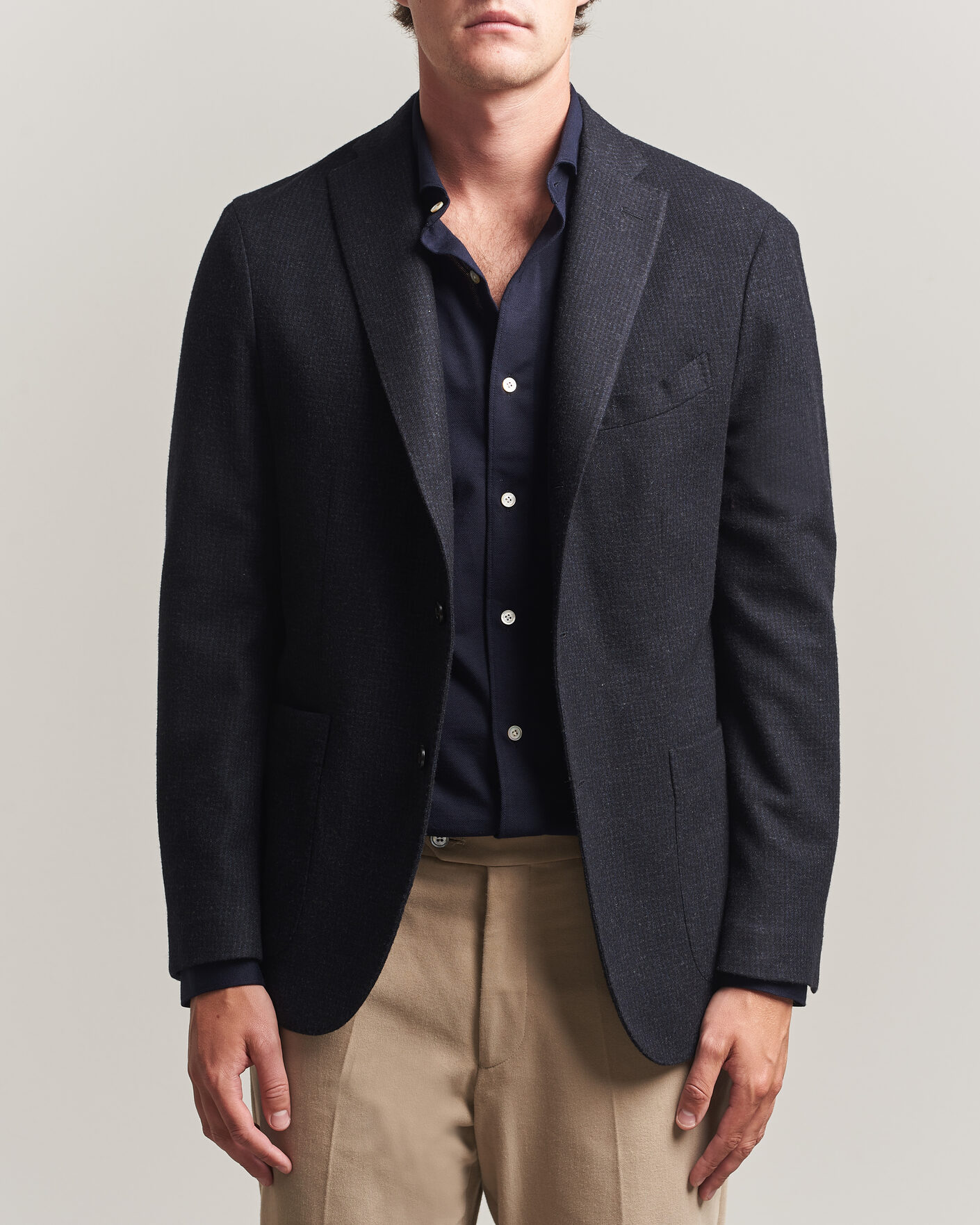 Herre | Blazere & jakker | Boglioli | K Jacket Wool Houndstooth Blazer Navy