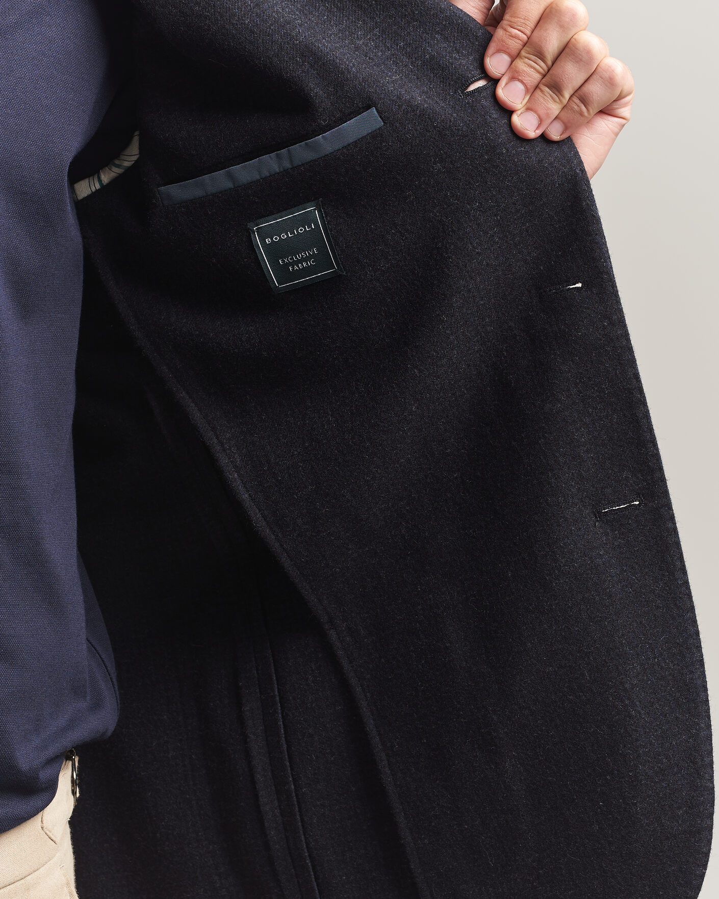 Herre | Blazere & jakker | Boglioli | K Jacket Wool Houndstooth Blazer Navy
