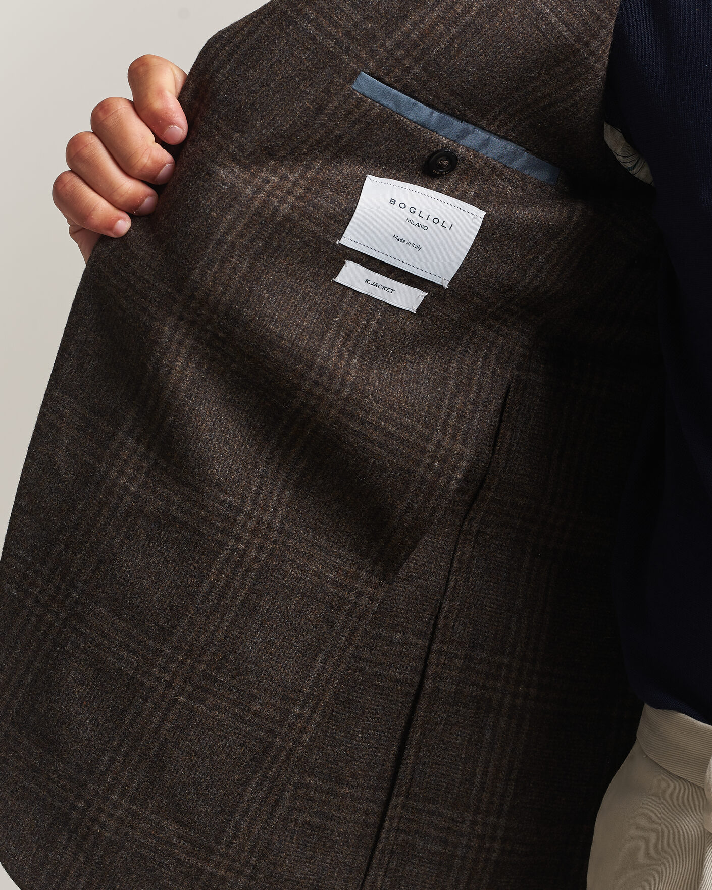 Herre | Blazere & jakker | Boglioli | K Jacket Wool Check Blazer Dark Brown