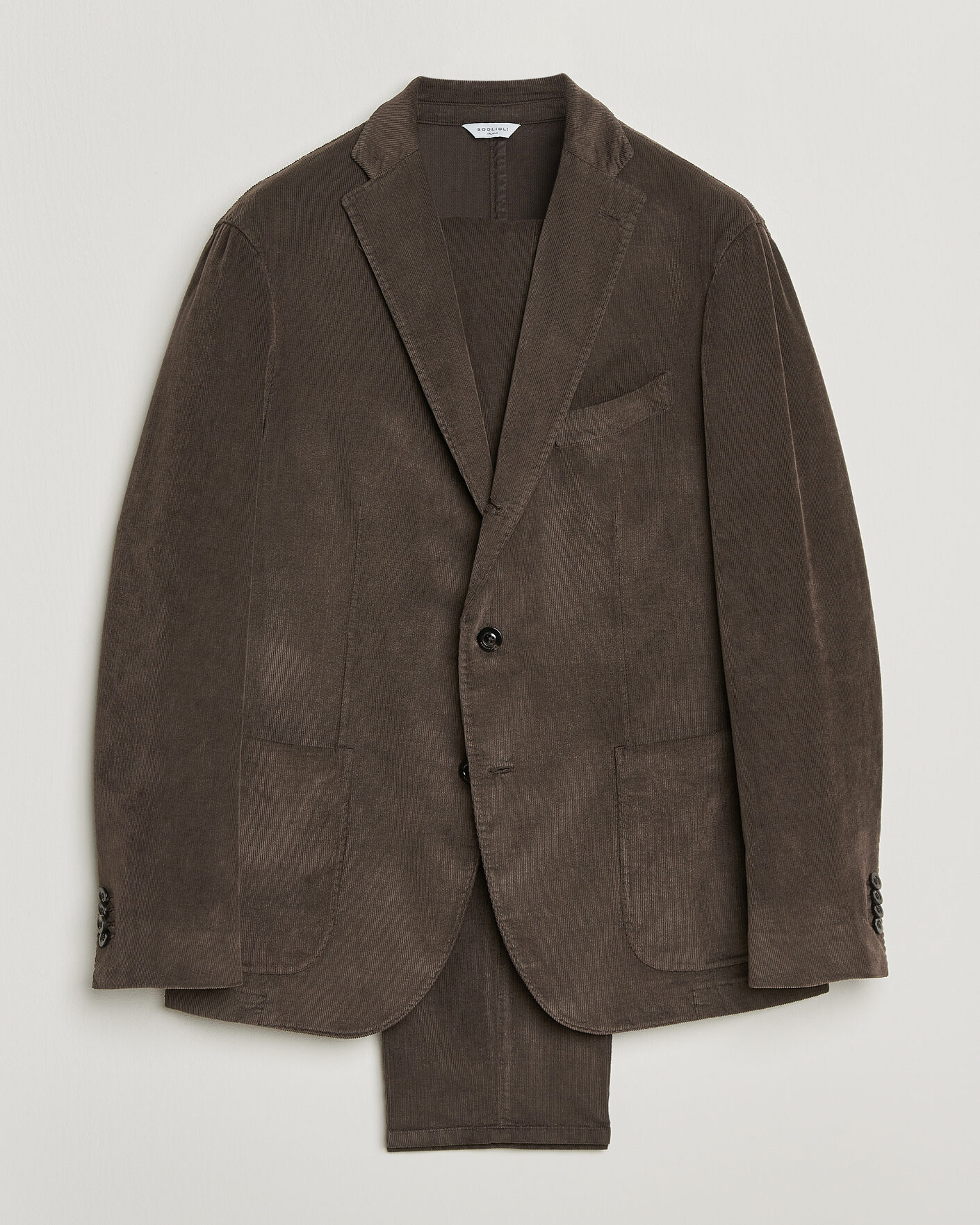 Herre | Jakkesæt | Boglioli | K Jacket Baby Corduroy Suit Dark Brown