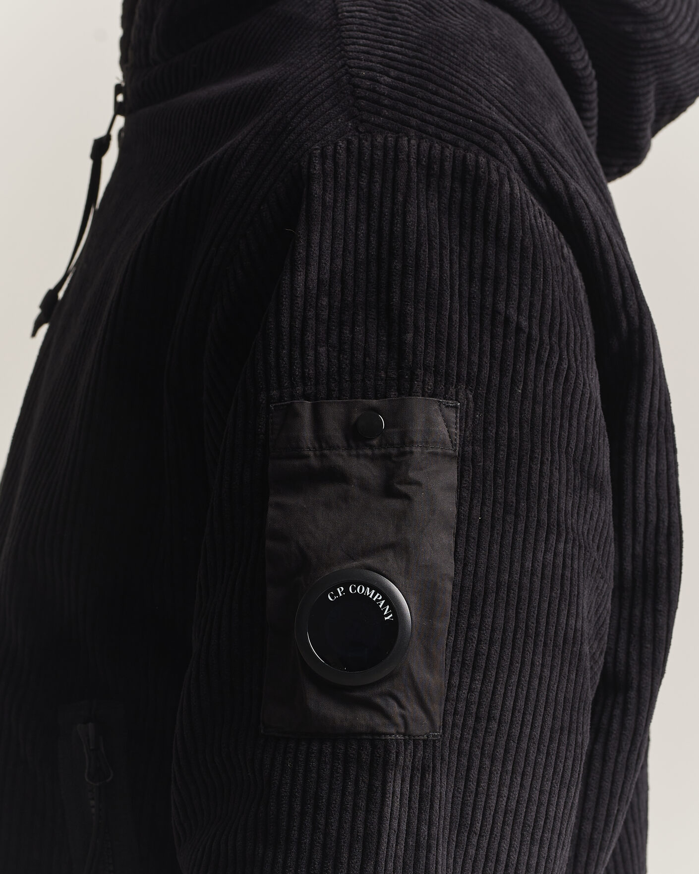 Herre | Jakker | C.P. Company | Light Padded Hood Corduroy Jacket Black