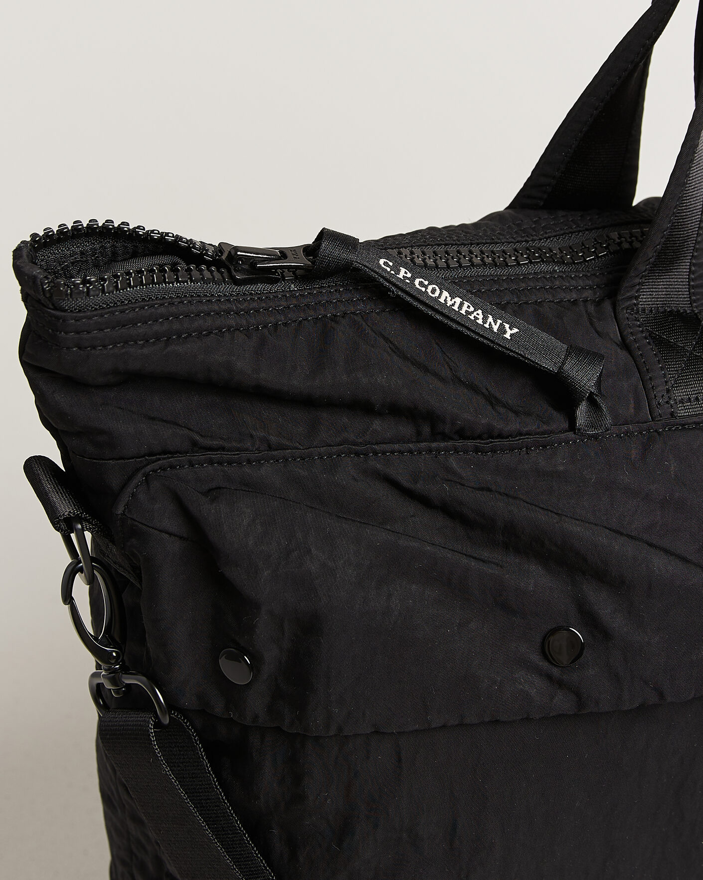 Herre | Tasker | C.P. Company | Nylon B Zip Tote Bag Black