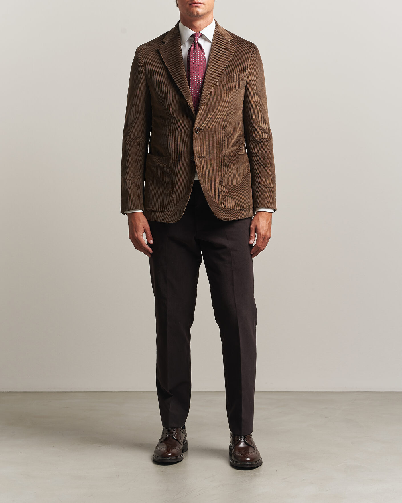Herre | Blazere & jakker | Caruso | Aida Corduroy Blazer Dark Brown