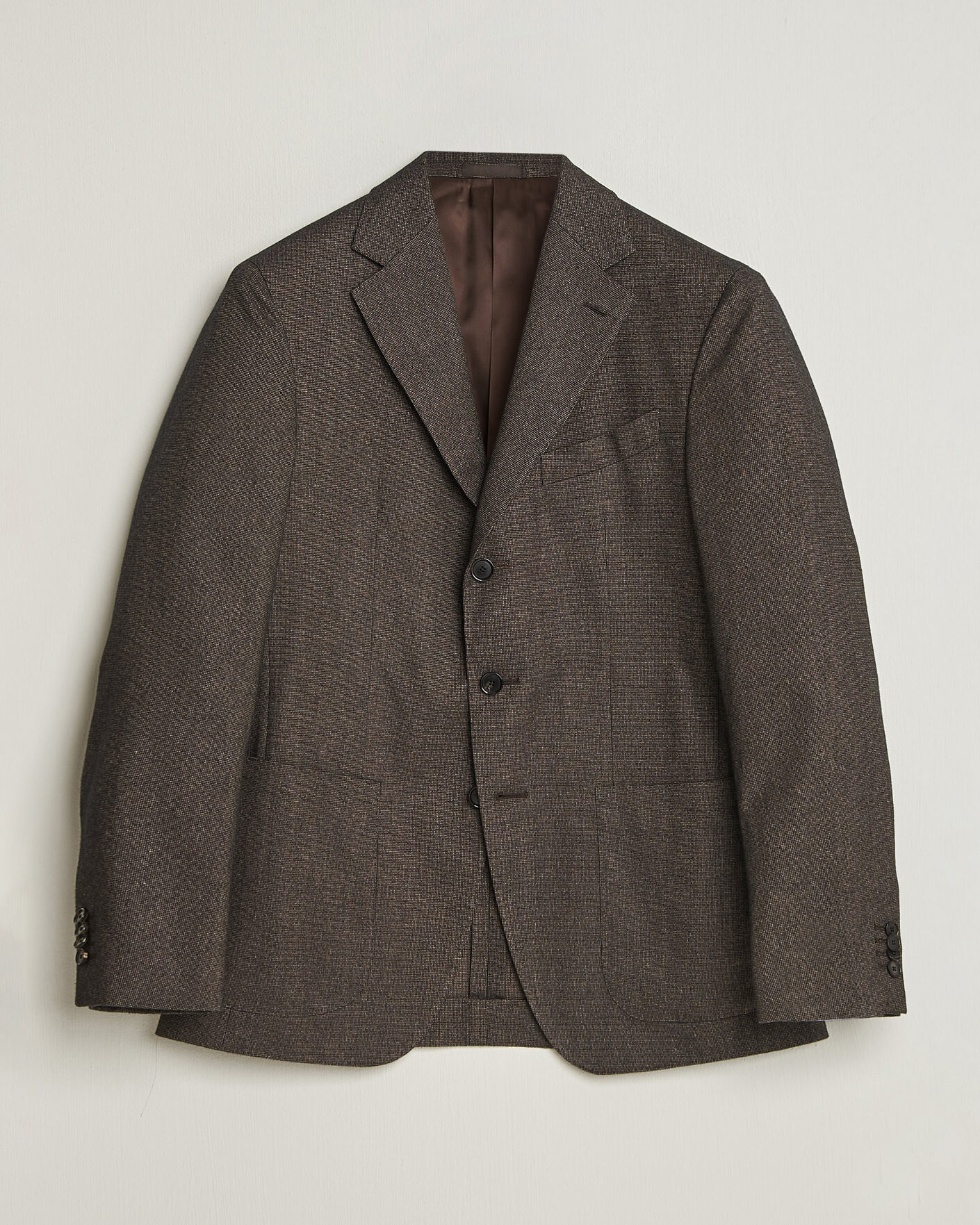 Herre | Blazere & jakker | Caruso | Aida Brushed Cotton Blazer Dark Brown