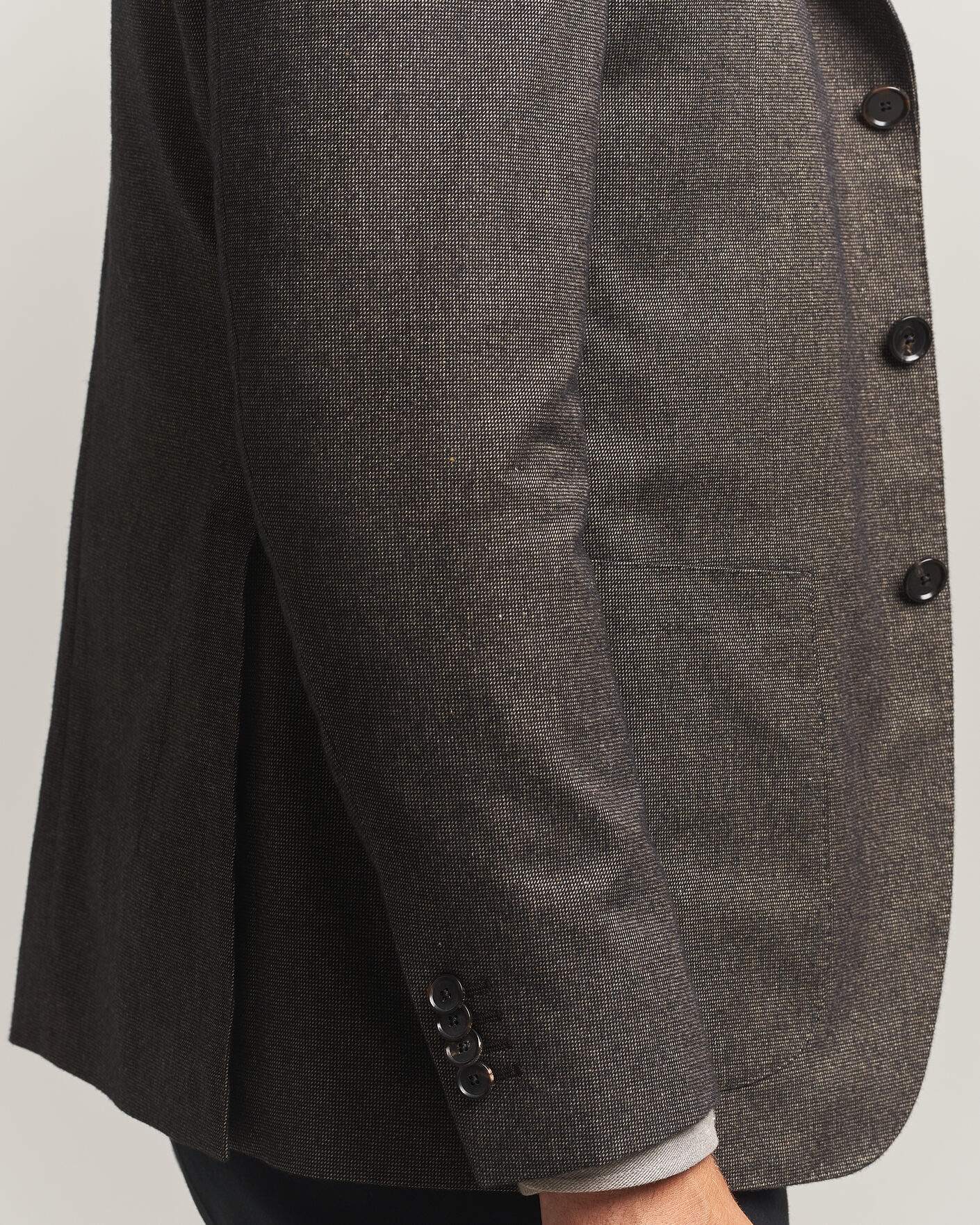Herre | Blazere & jakker | Caruso | Aida Brushed Cotton Blazer Dark Brown