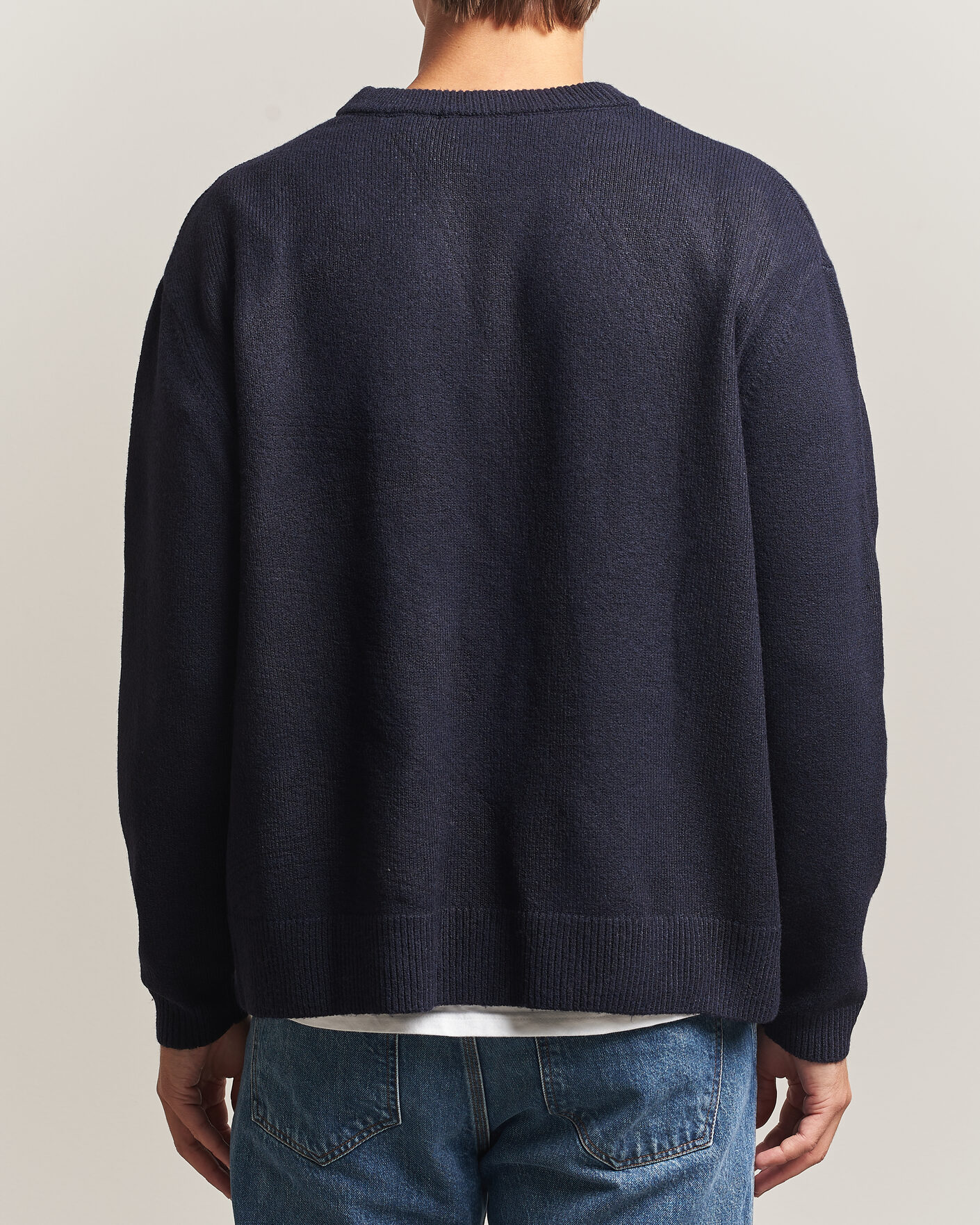 Herre | Trøjer | KnowledgeCotton Apparel | Knitted Crewneck Night Sky