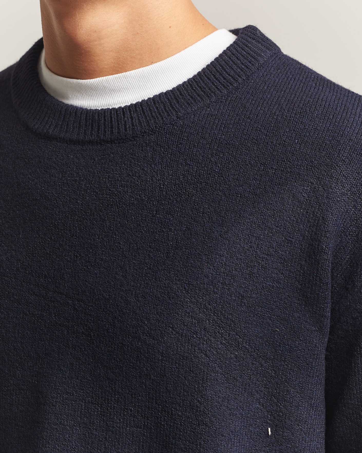 Herre | Trøjer | KnowledgeCotton Apparel | Knitted Crewneck Night Sky