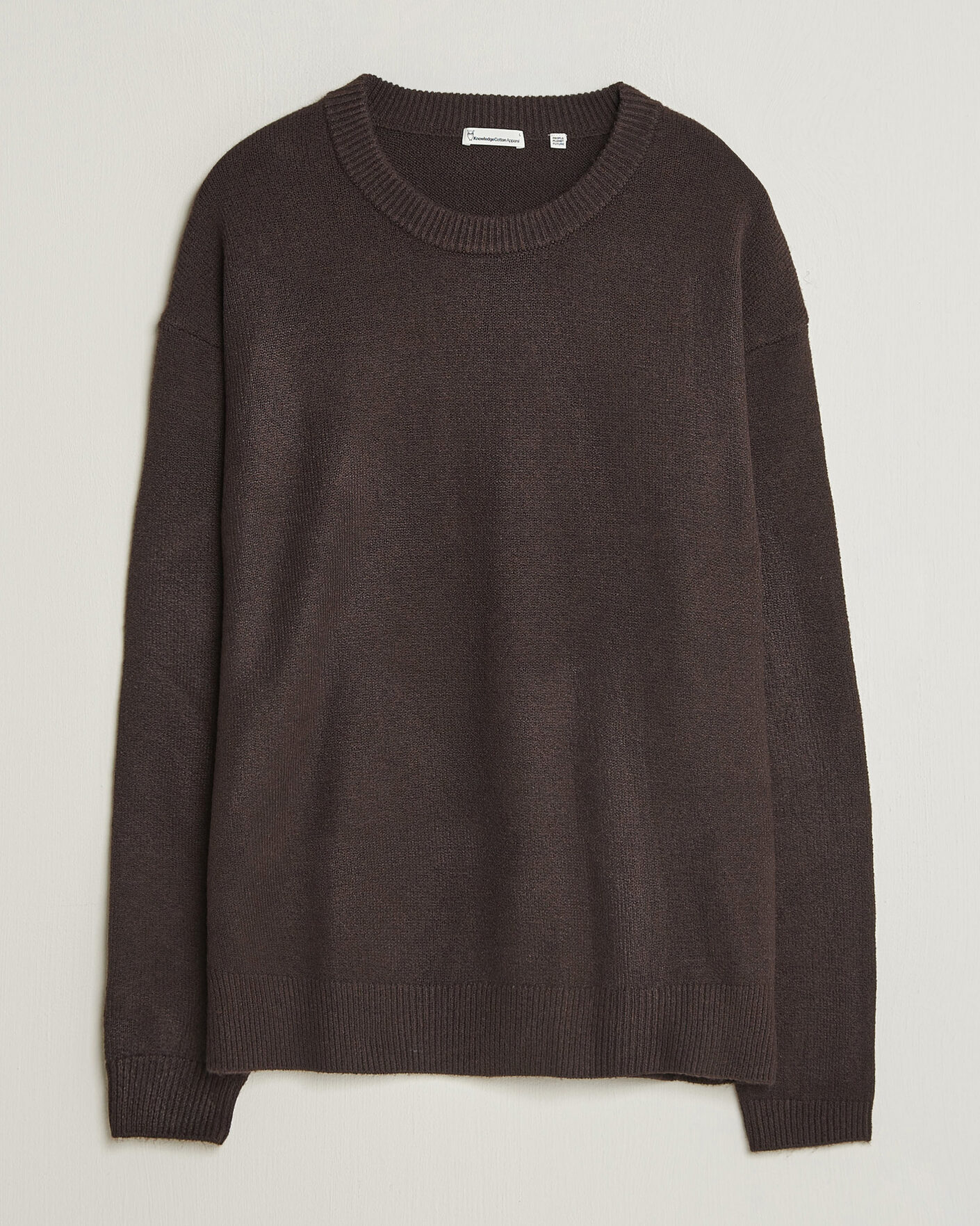 Herre | Trøjer | KnowledgeCotton Apparel | Knitted Crewneck Chocolate Tort