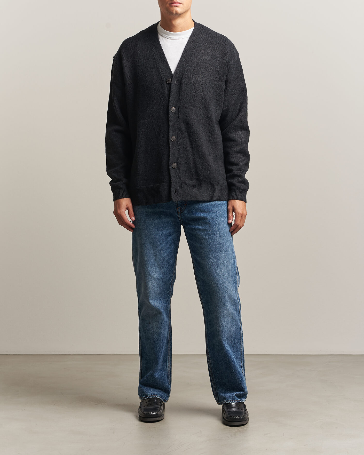 Herre | Trøjer | KnowledgeCotton Apparel | Knitted Cardigan Black