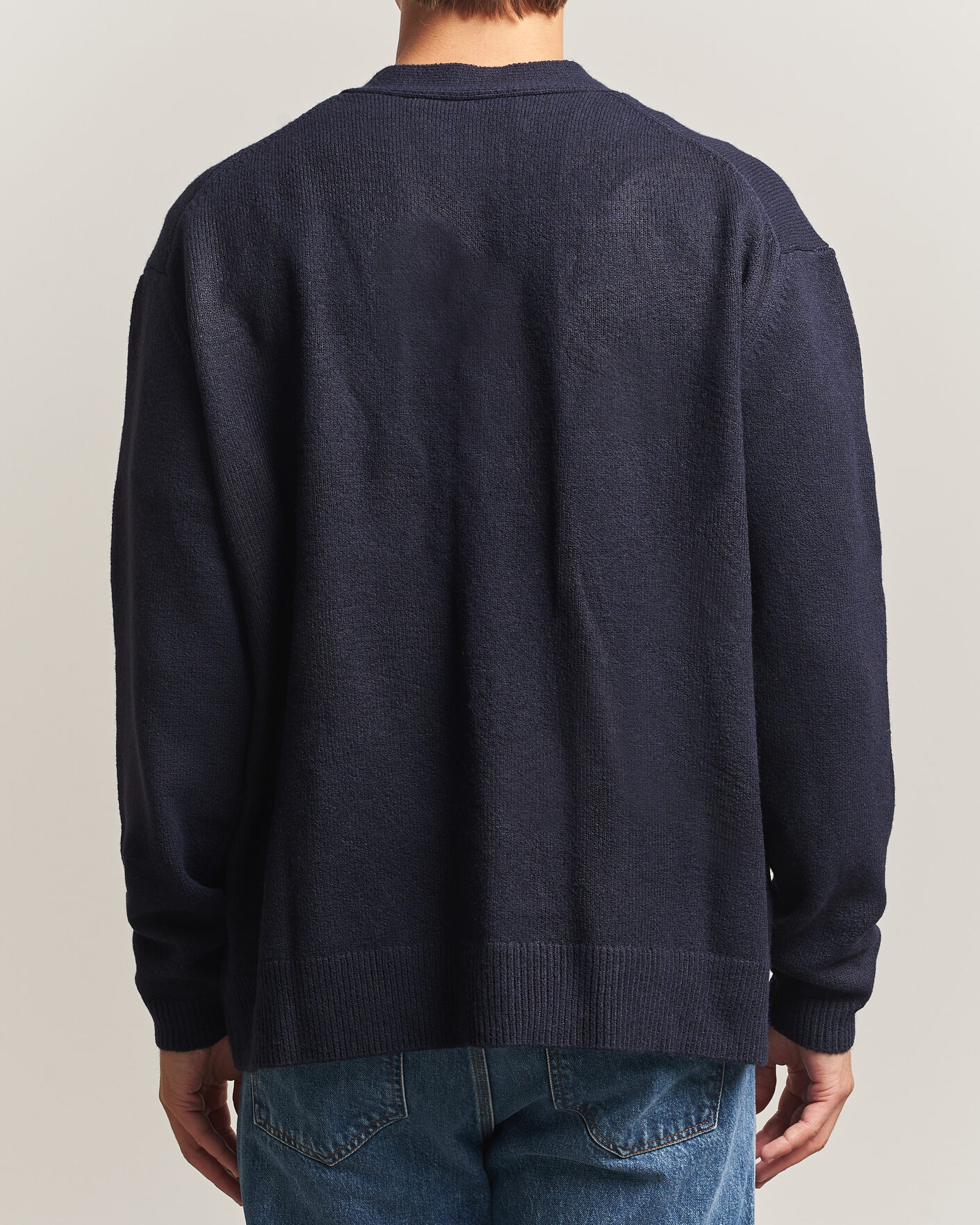 Herre | Trøjer | KnowledgeCotton Apparel | Knitted Cardigan Night Sky