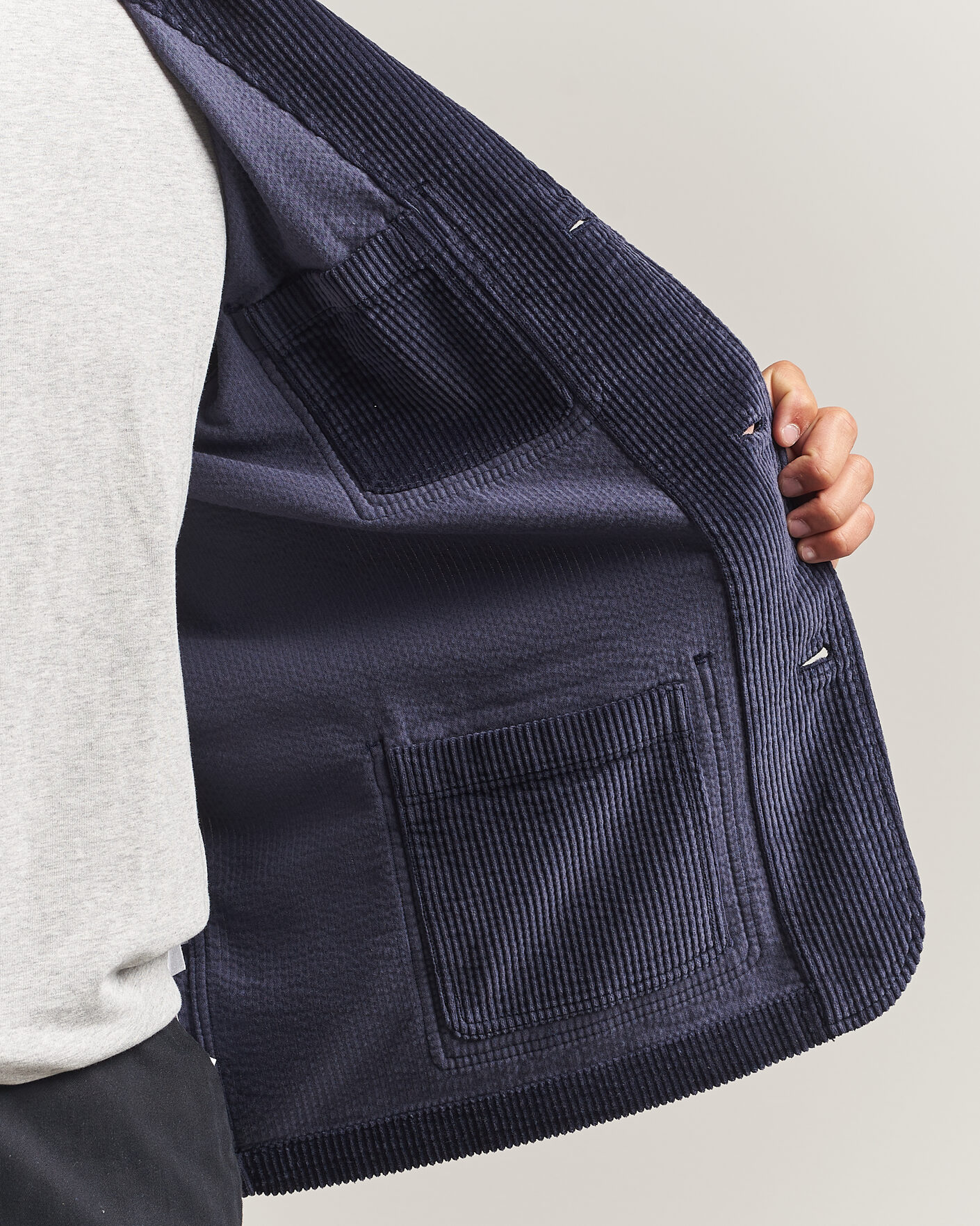 Herre | Blazere & jakker | KnowledgeCotton Apparel | Cotton Corduroy Blazer Night Sky
