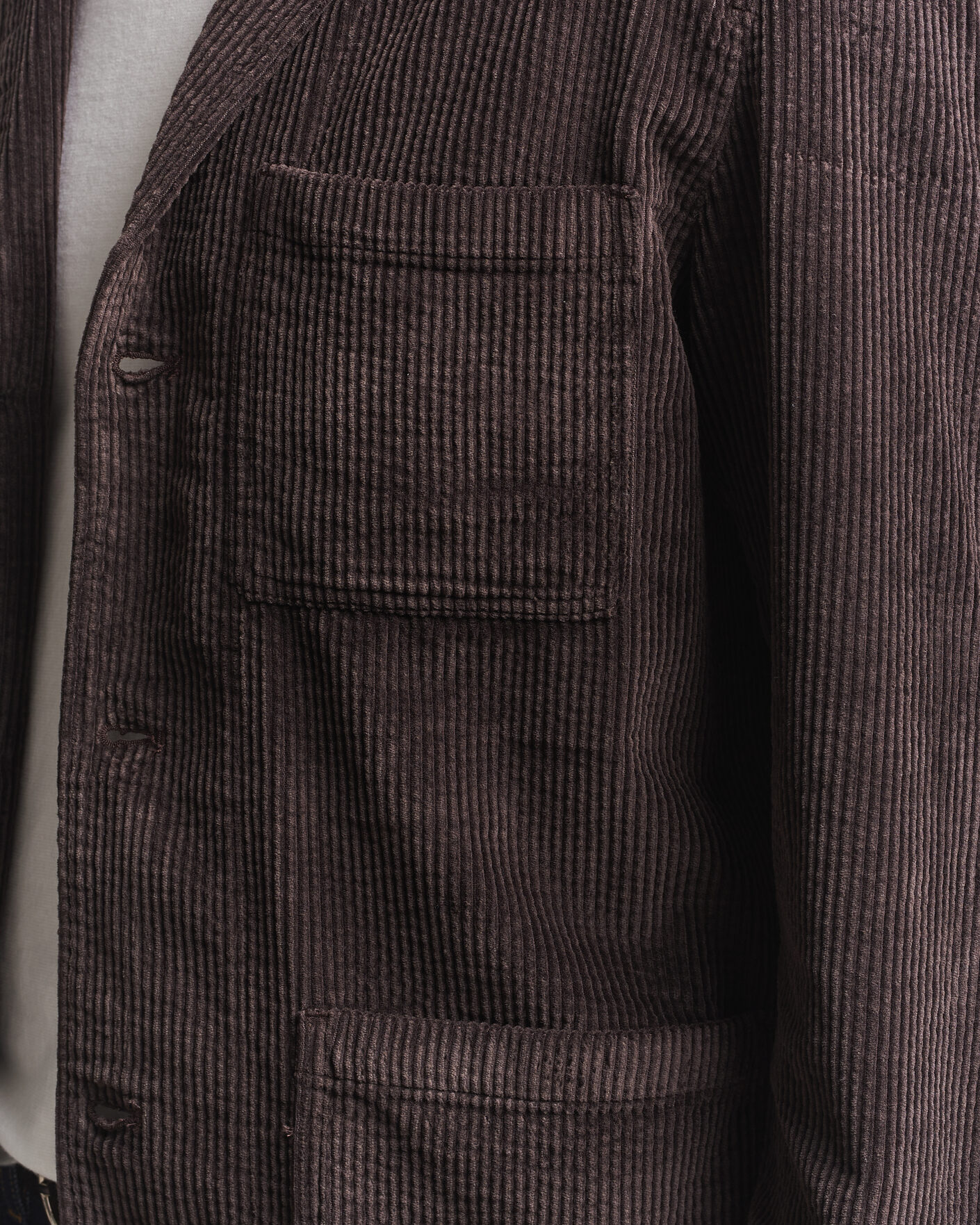 Herre | Blazere & jakker | KnowledgeCotton Apparel | Cotton Corduroy Blazer Chocolate
