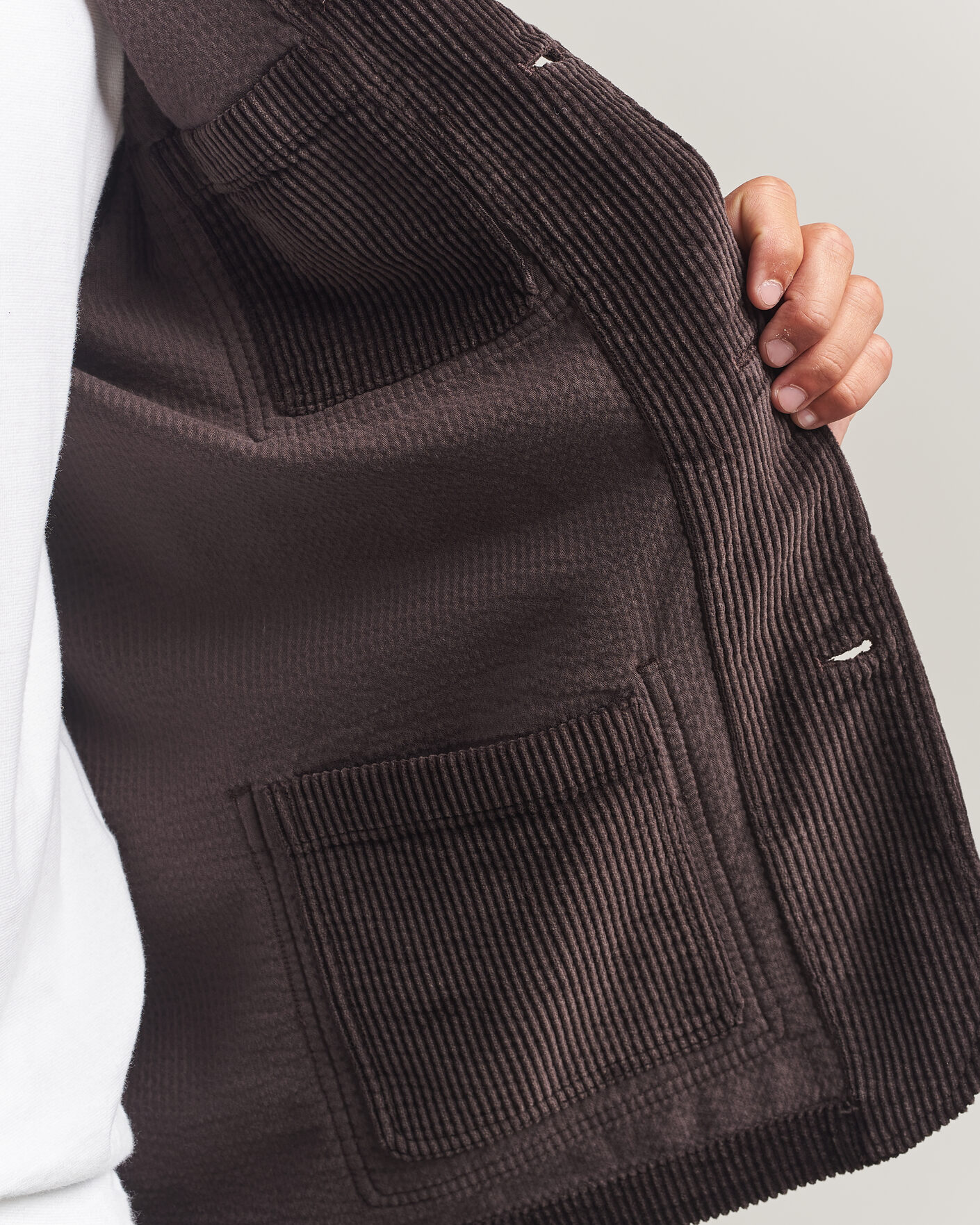 Herre | Blazere & jakker | KnowledgeCotton Apparel | Cotton Corduroy Blazer Chocolate