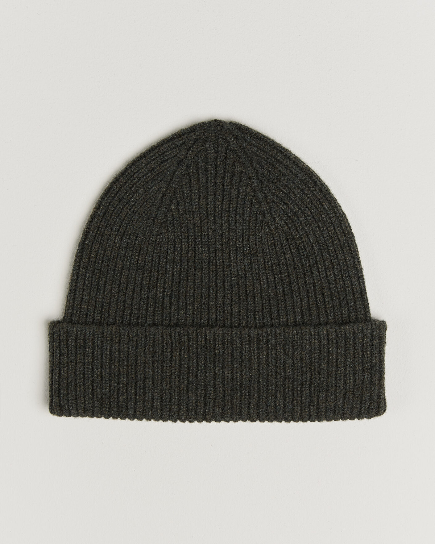 Herre | Huer | Robert Mackie | Clyde Lambswool Beanie Seaweed Green