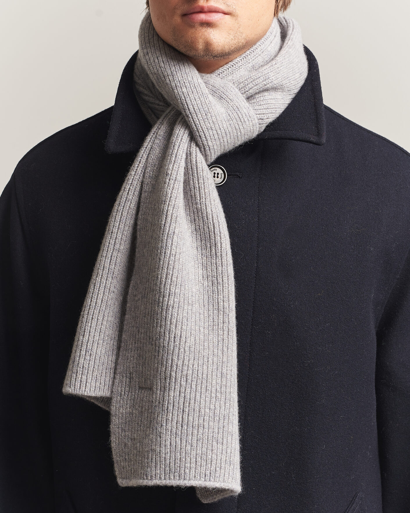Herre | Halstørklæder | Robert Mackie | Clyde Lambswool Scarf Light Grey