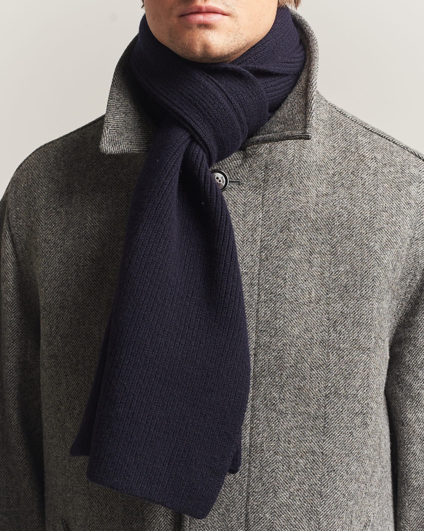 Herre | Halstørklæder | Robert Mackie | Clyde Lambswool Scarf Navy