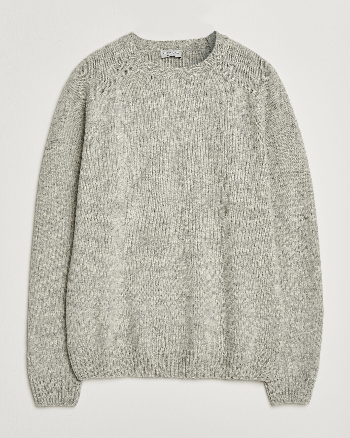 Herre | Trøjer | Morgano | Brushed Wool Crewneck Grey