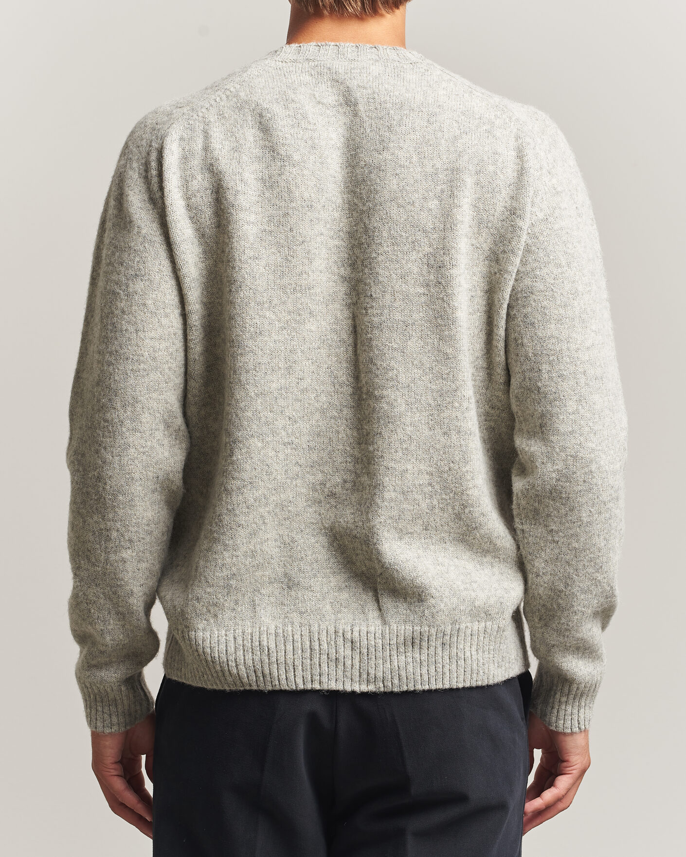 Herre | Trøjer | Morgano | Brushed Wool Crewneck Grey