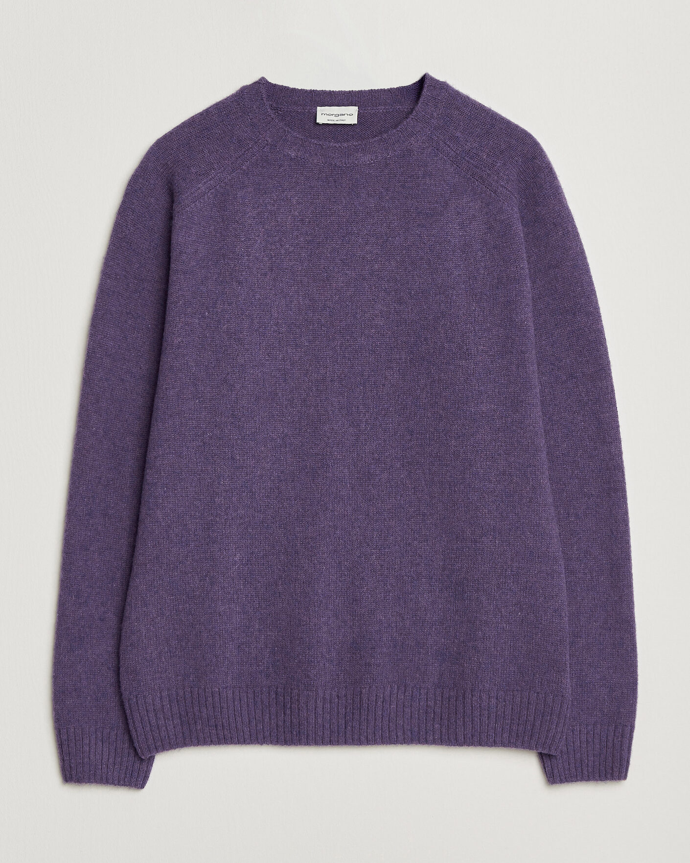 Herre | Trøjer | Morgano | Brushed Wool Crewneck Purple