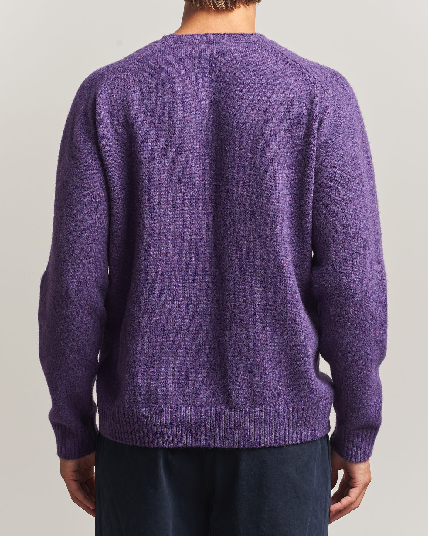 Herre | Trøjer | Morgano | Brushed Wool Crewneck Purple