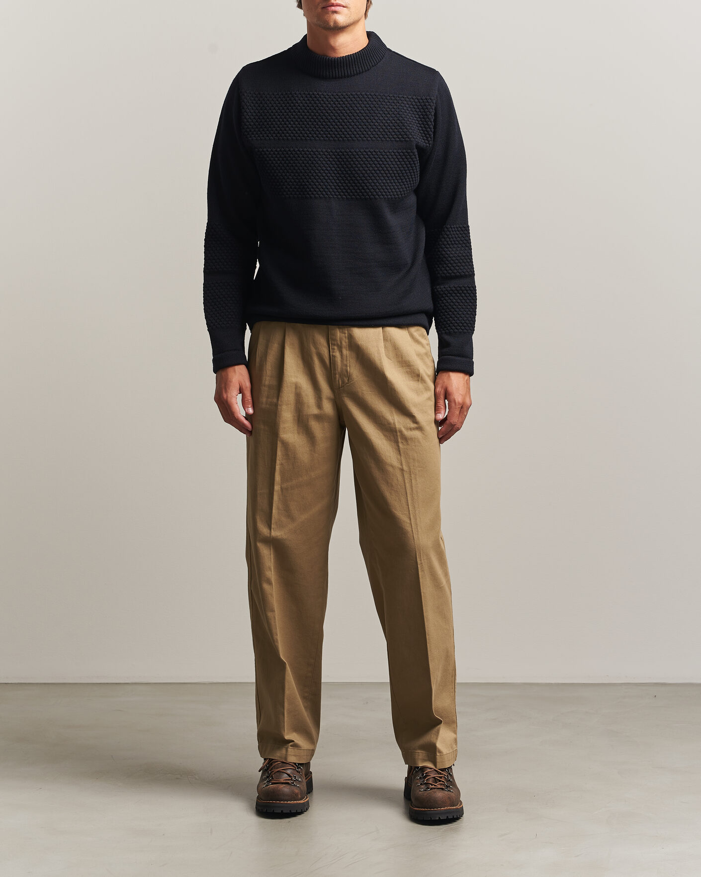 Herre | Trøjer | S.N.S. Herning | Fisherman Mock Neck Navy Blue