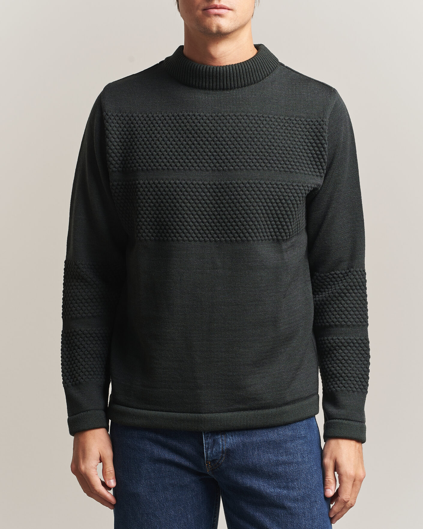 Herre | Trøjer | S.N.S. Herning | Fisherman Mock Neck Terrain Green