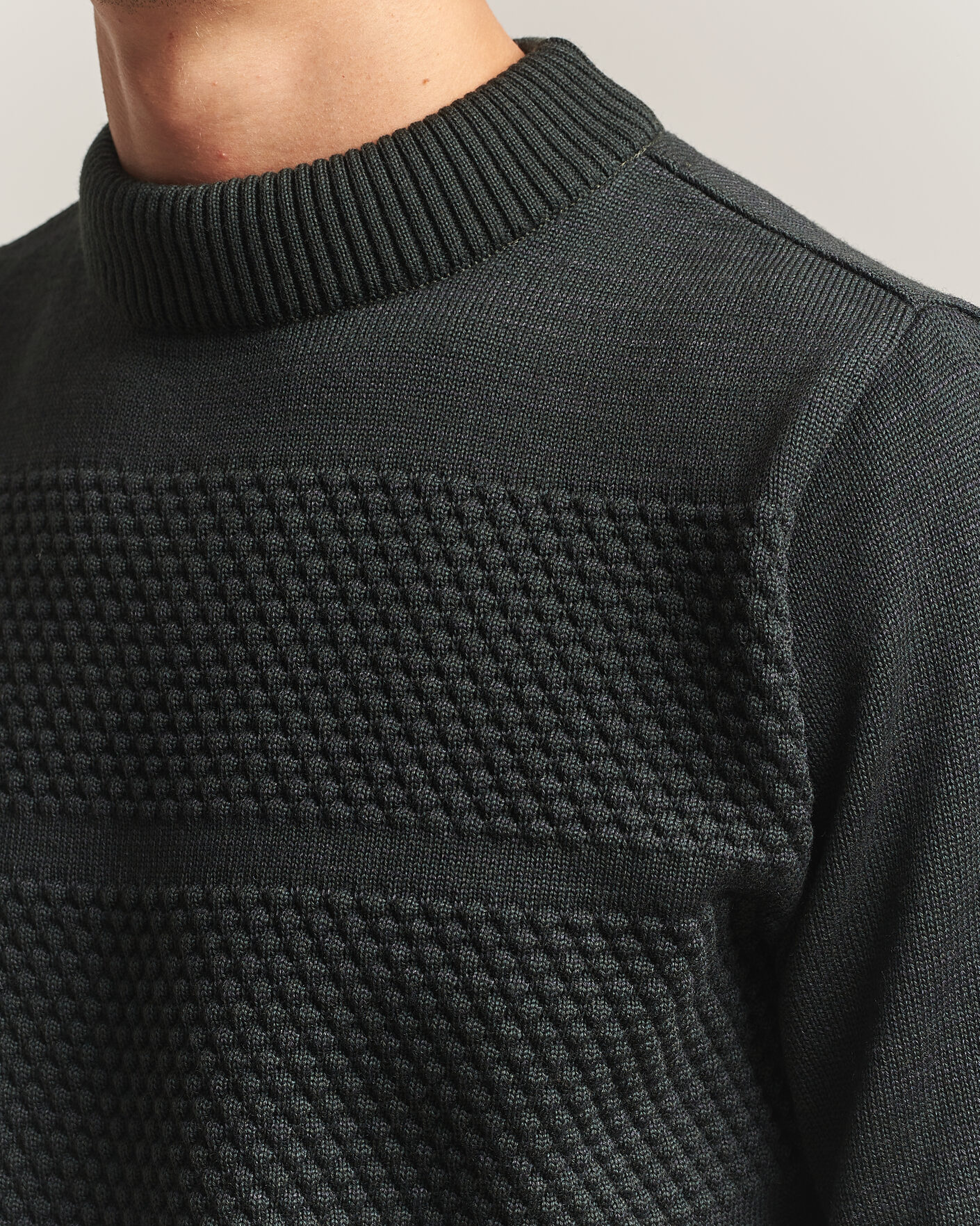 Herre | Trøjer | S.N.S. Herning | Fisherman Mock Neck Terrain Green