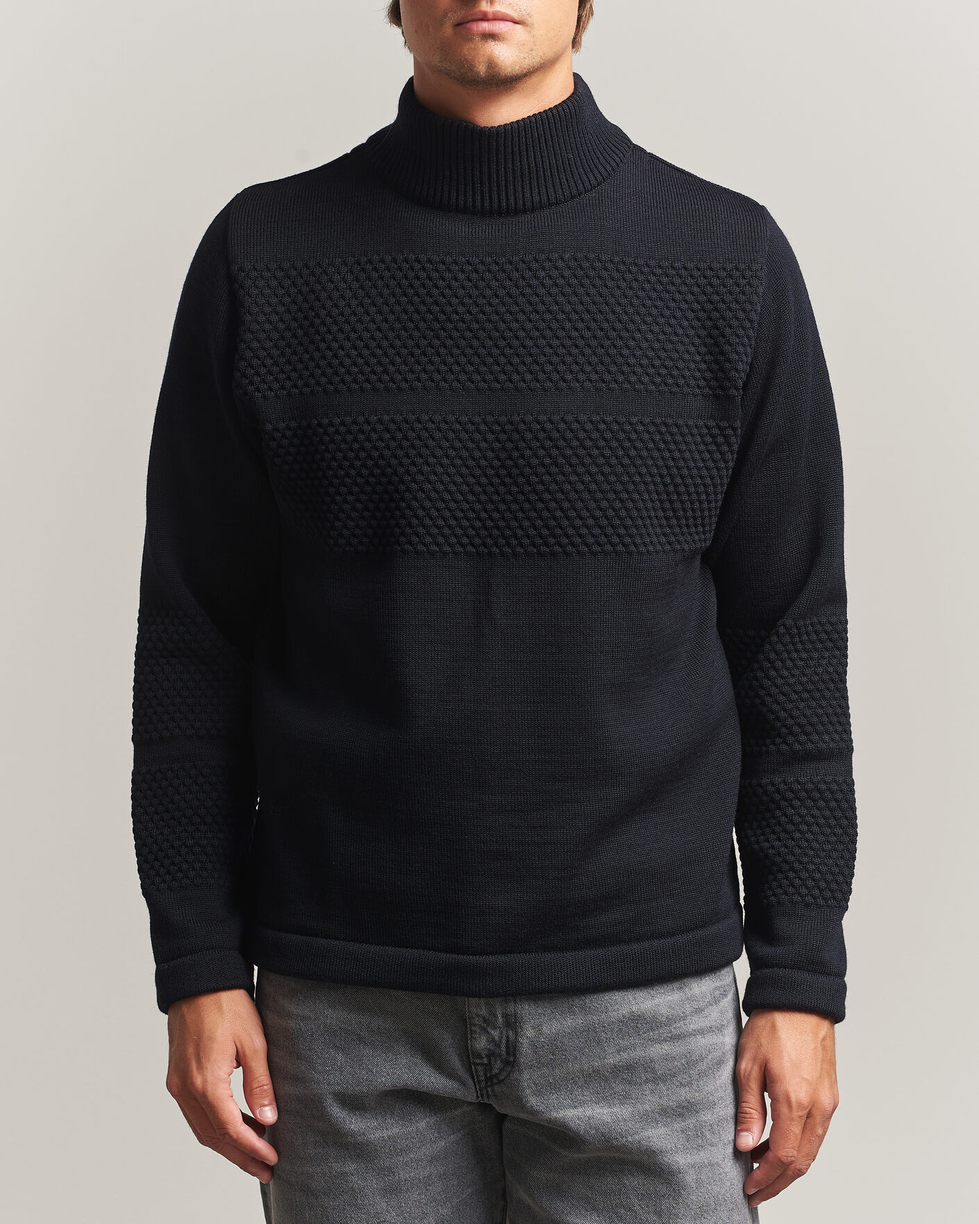 Herre | Trøjer | S.N.S. Herning | Fisherman High Neck Navy Blue