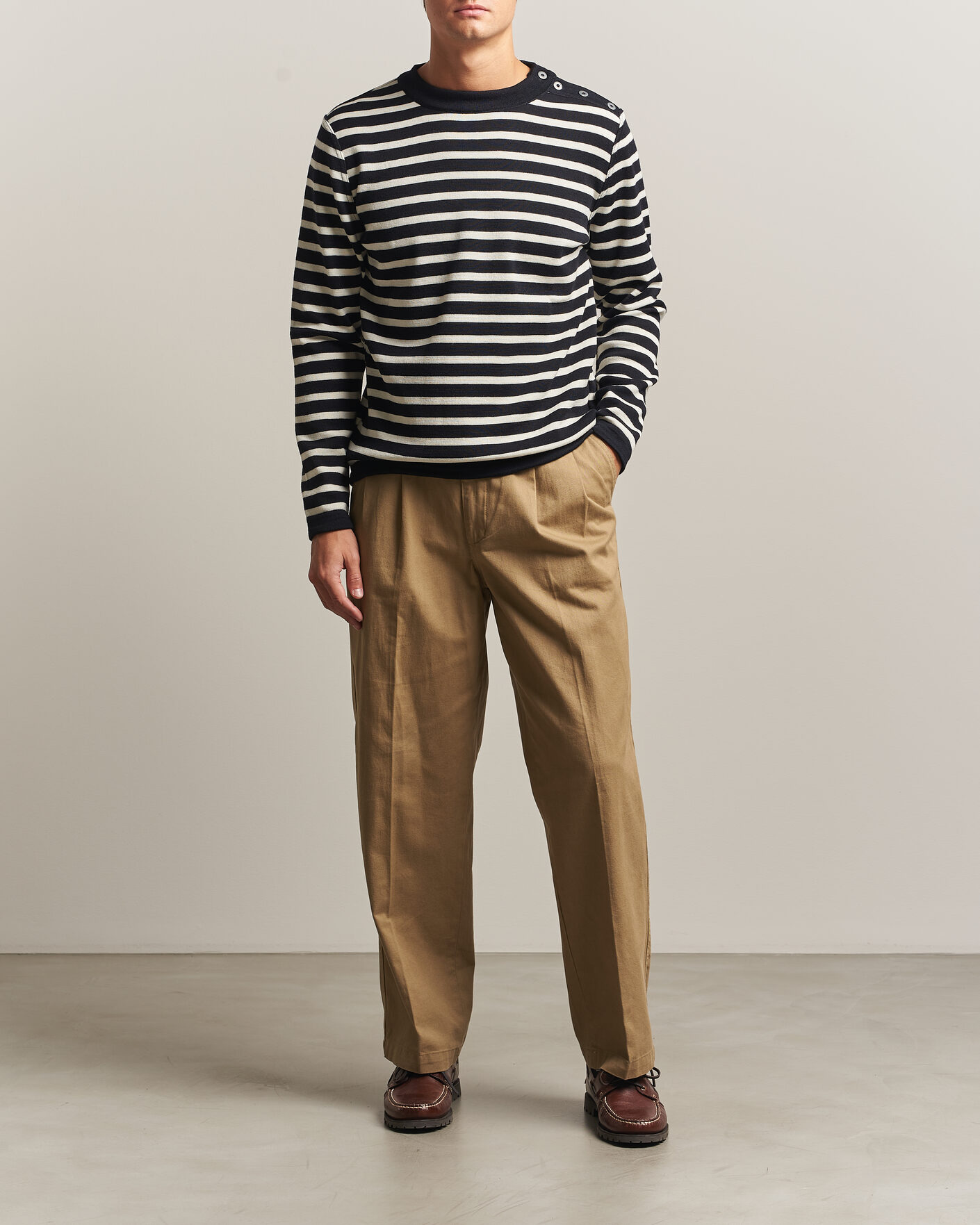 Herre | Trøjer | S.N.S. Herning | Naval Crew Neck Navy/White