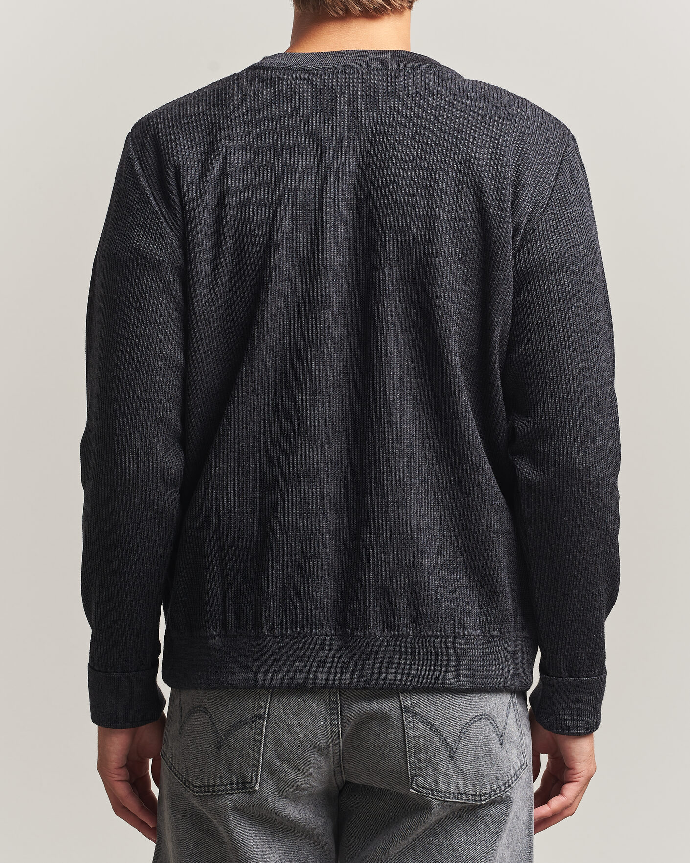 Herre | Trøjer | S.N.S. Herning | Stamina Rib Henley Magnetite Black