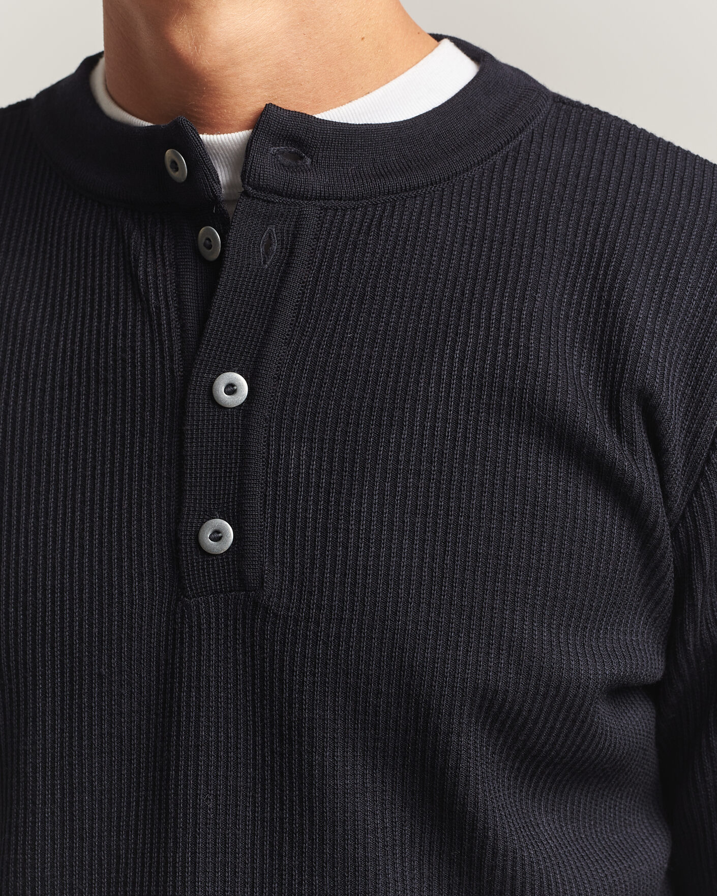 Herre | Trøjer | S.N.S. Herning | Stamina Rib Henley Navy Blue