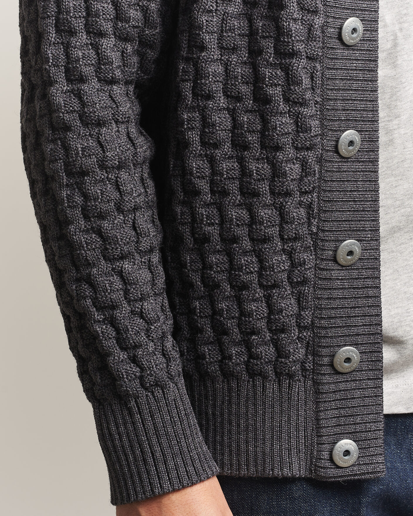 Herre | Trøjer | S.N.S. Herning | Stark Cardigan Gneiss Grey