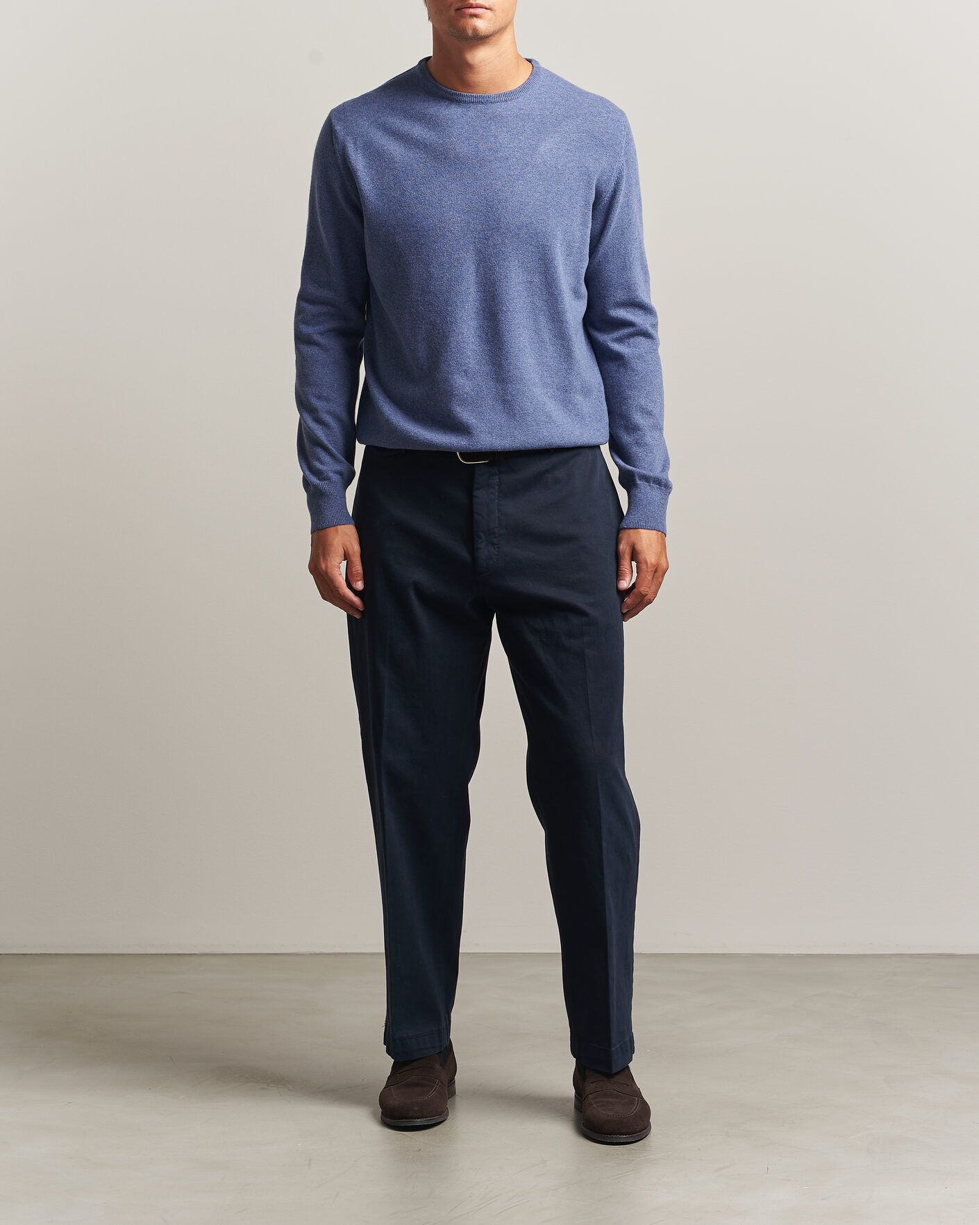 Herre | Trøjer | Morgano | Wool/Cashmere Crewneck Jeans