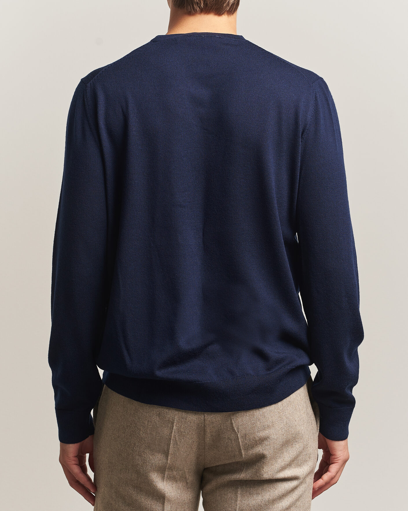 Herre | Trøjer | Charles Tyrwhitt | Pure Merino Crew Neck Jumper Navy