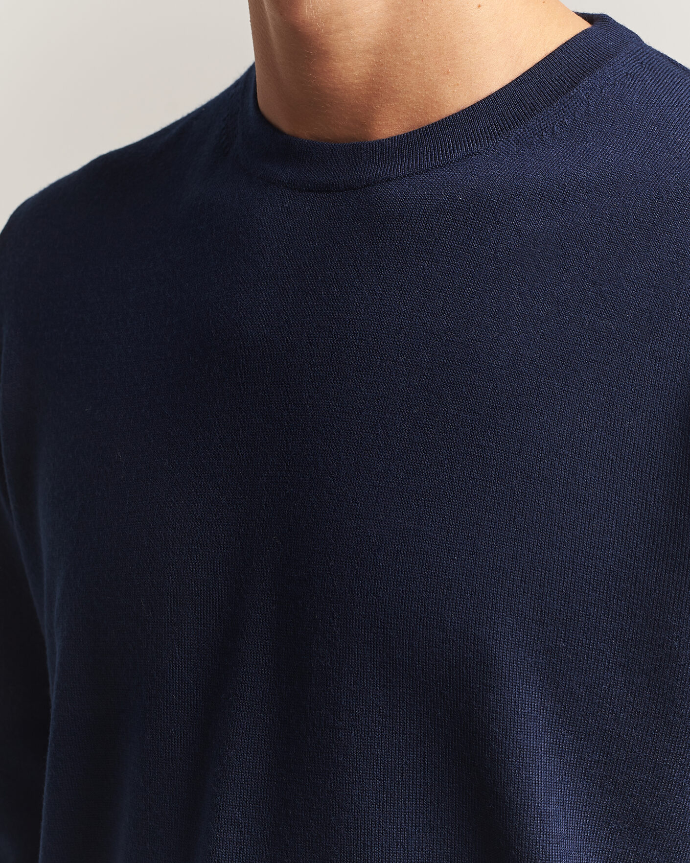 Herre | Trøjer | Charles Tyrwhitt | Pure Merino Crew Neck Jumper Navy