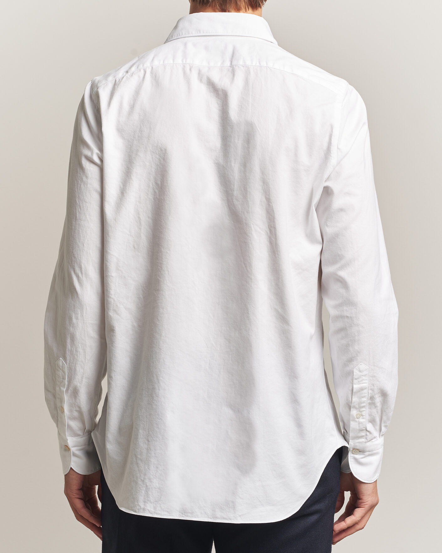 Herre | Skjorter | Finamore Napoli | Gaeta Flannel Sport Shirt White