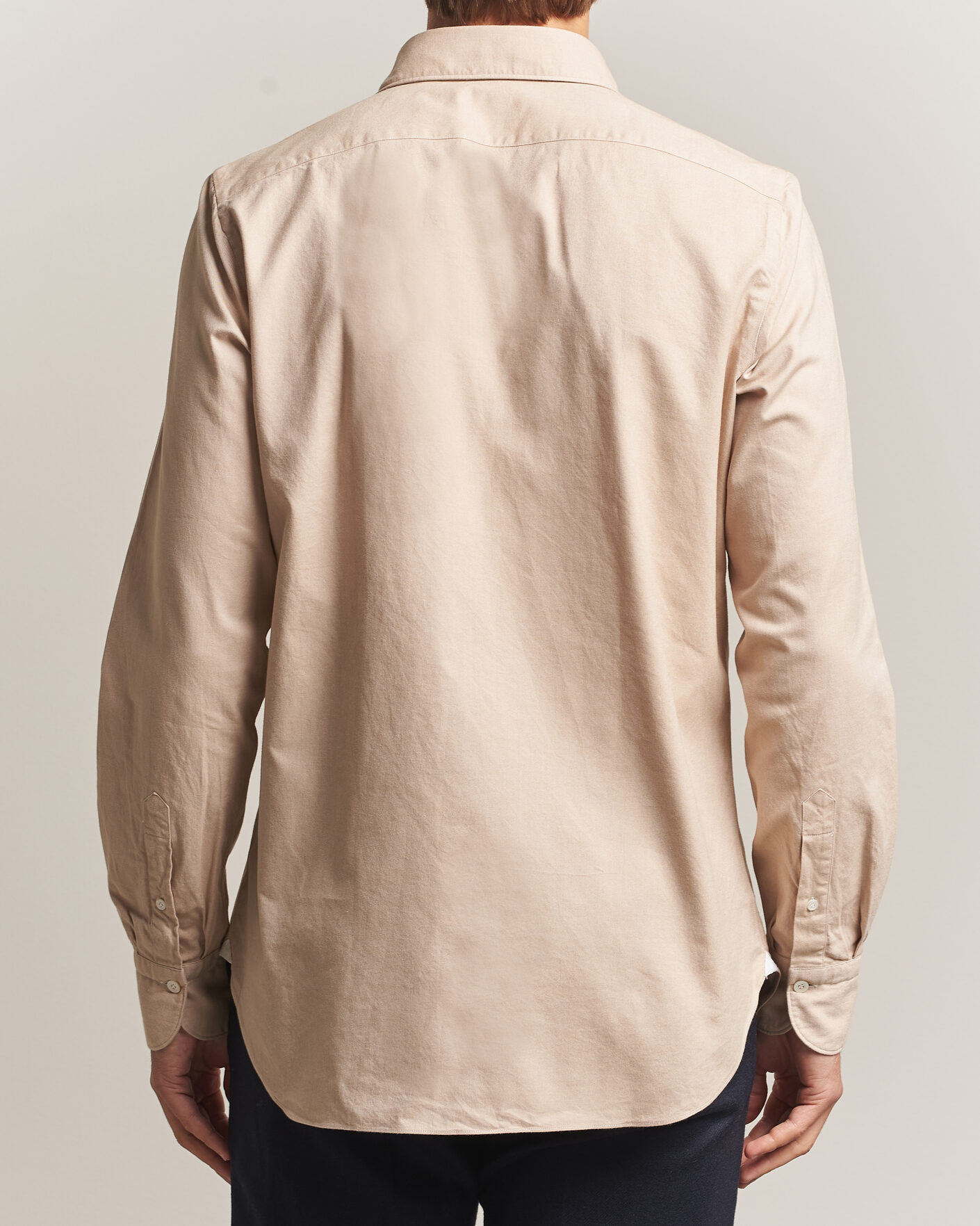 Herre | Skjorter | Finamore Napoli | Gaeta Flannel Sport Shirt Beige
