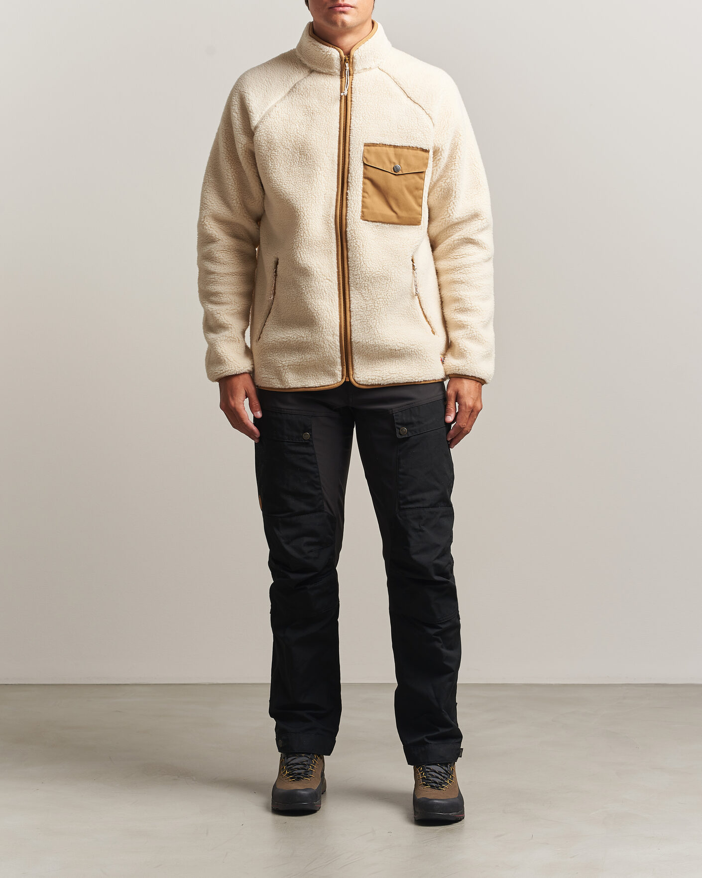 Herre | Trøjer | Fjällräven | Vardag Pile Fleece Zip Jacket Chalk White