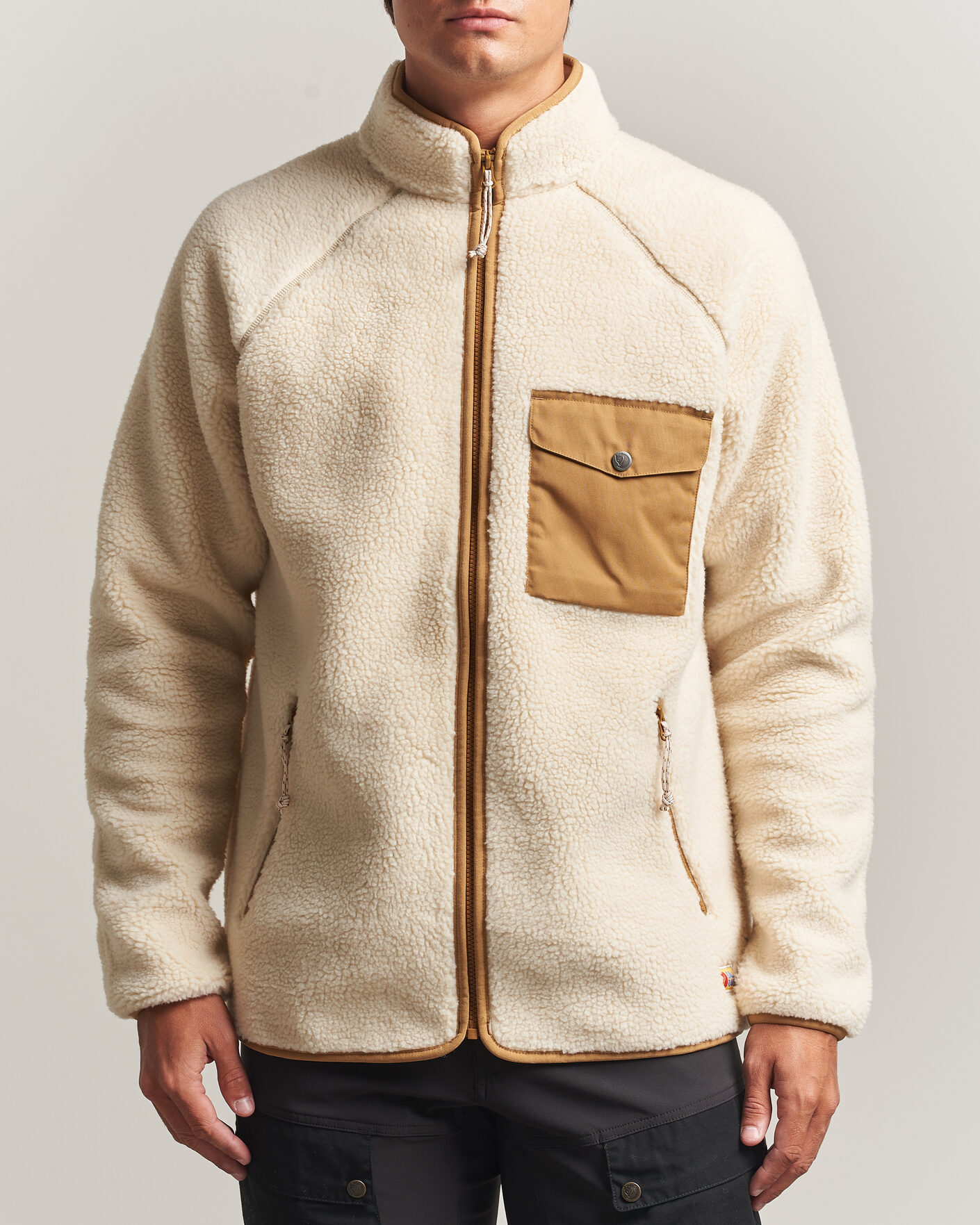 Herre | Trøjer | Fjällräven | Vardag Pile Fleece Zip Jacket Chalk White