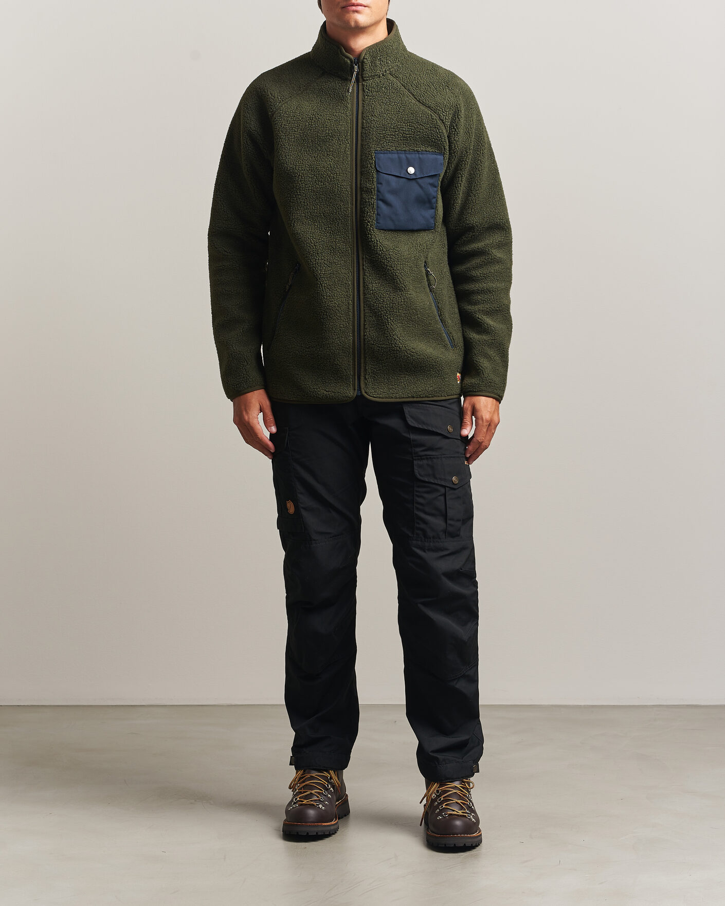 Herre | Trøjer | Fjällräven | Vardag Pile Fleece Zip Jacket Deep Forest