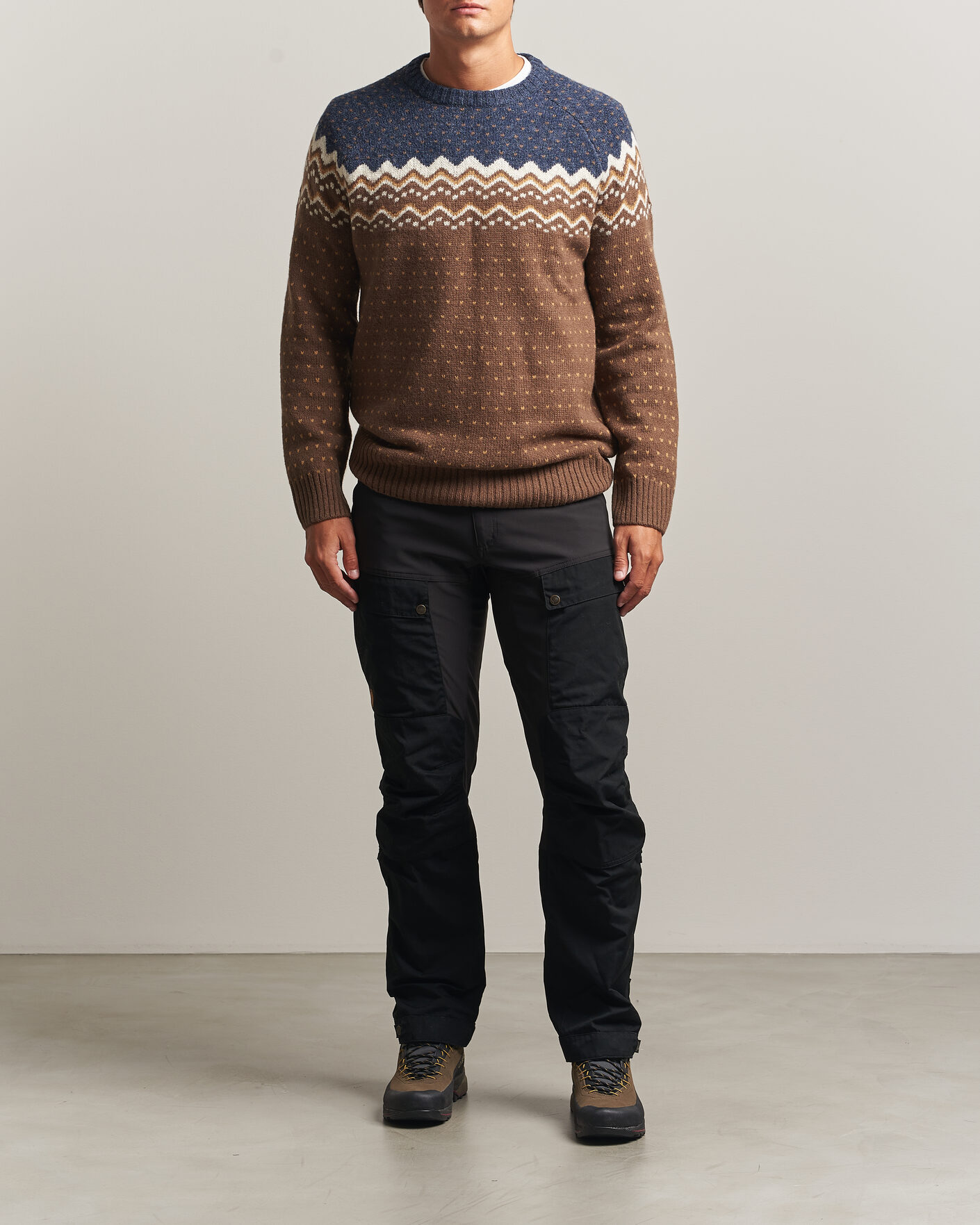 Herre | Trøjer | Fjällräven | Övik Knit Wool Sweater Dark Oak
