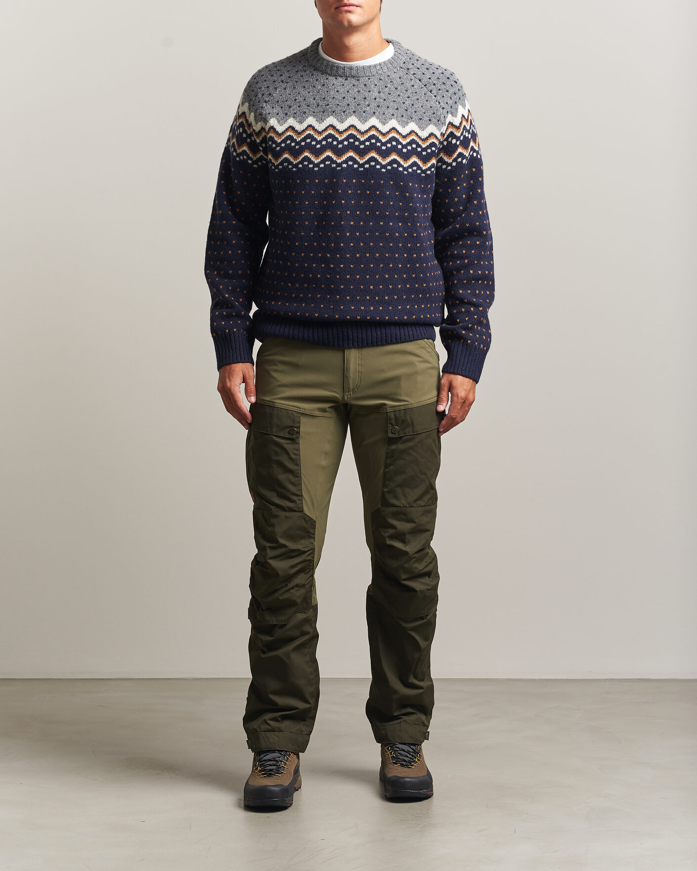 Herre | Trøjer | Fjällräven | Övik Knit Wool Sweater Dark Navy