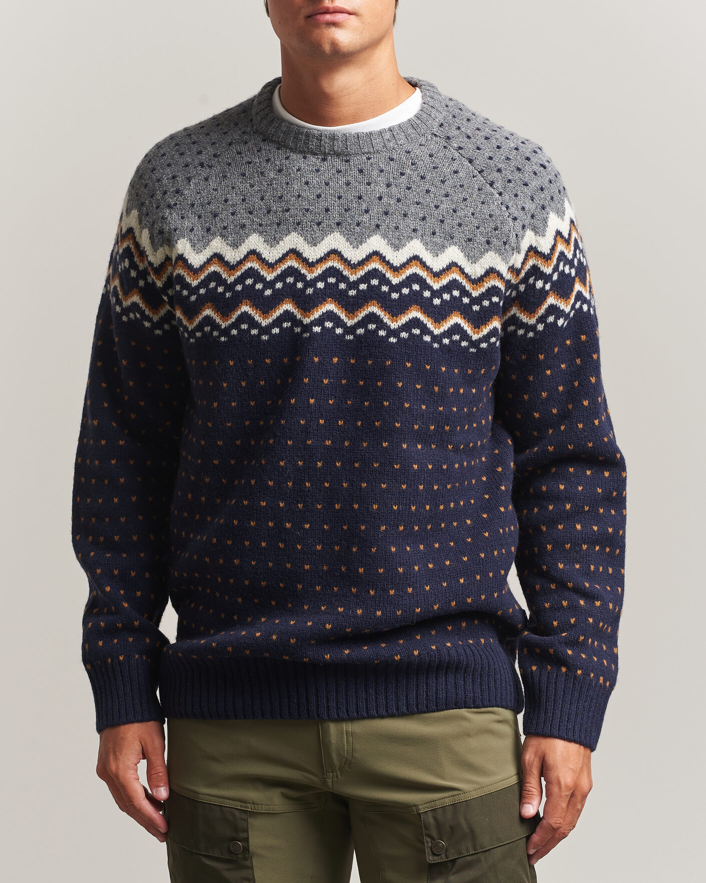 Herre | Trøjer | Fjällräven | Övik Knit Wool Sweater Dark Navy