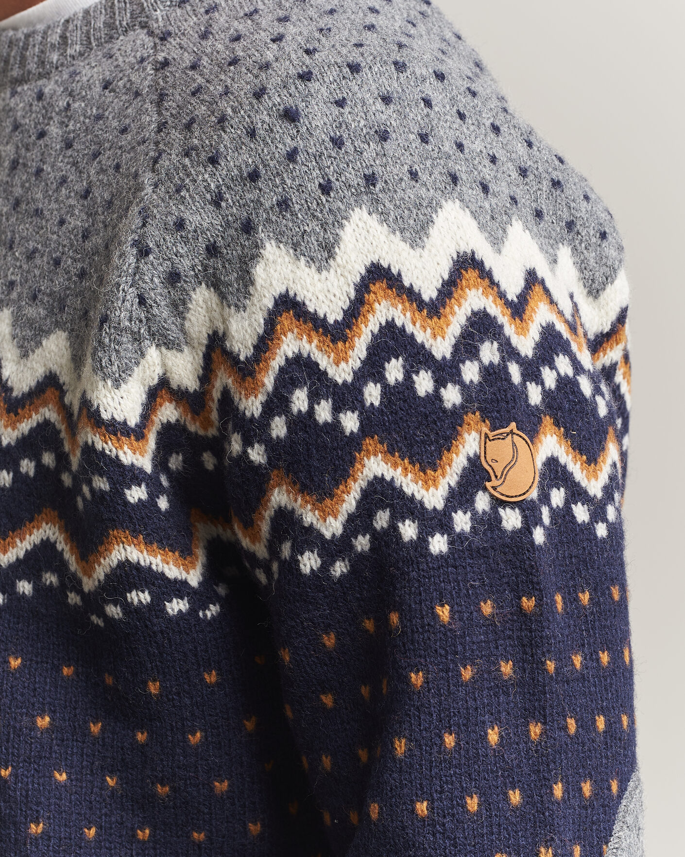 Herre | Trøjer | Fjällräven | Övik Knit Wool Sweater Dark Navy