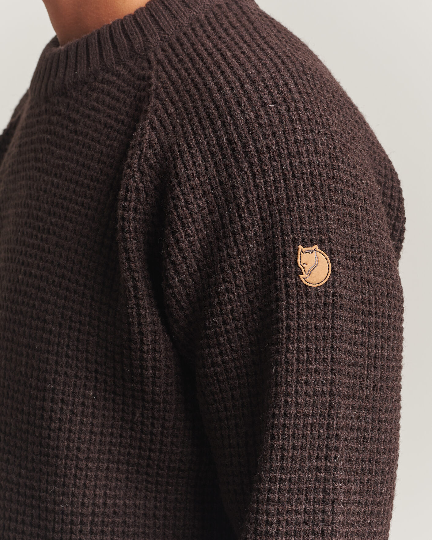 Herre | Trøjer | Fjällräven | Övik Wool Waffle Knit Black Oak