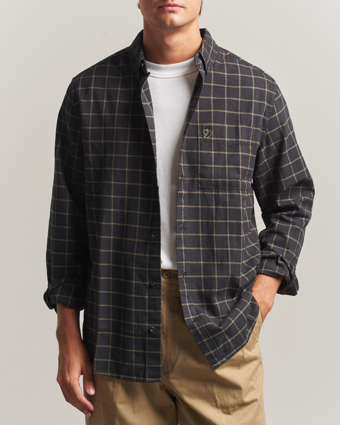 Herre | Skjorter | Fjällräven | Övik Flannel Shirt Dark Grey