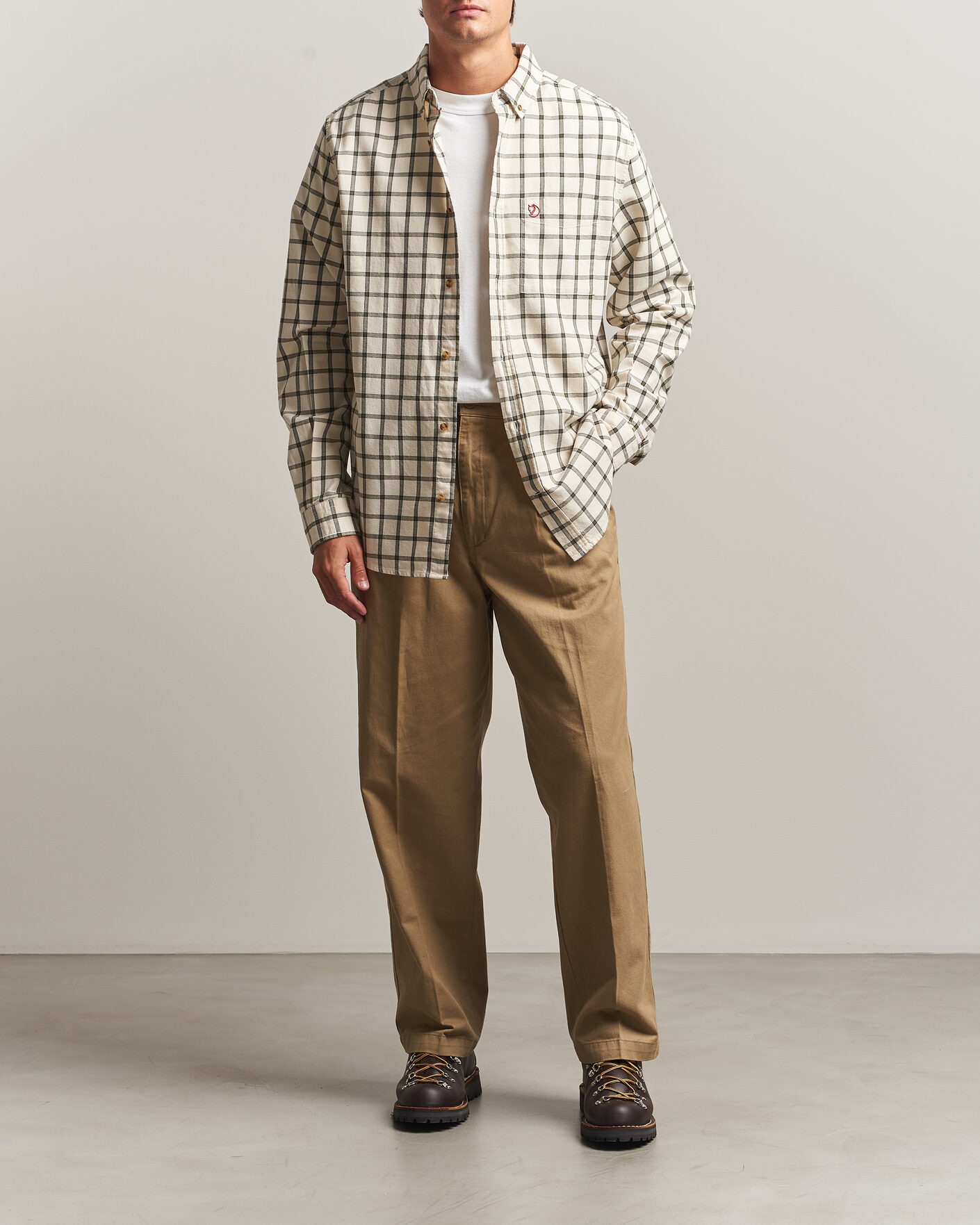 Herre | Skjorter | Fjällräven | Övik Flannel Shirt Chalk White