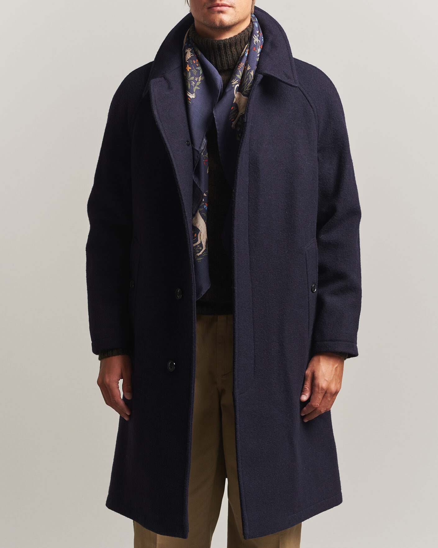 Herre | Jakker | Gloverall | Hynes Wool Coat Navy