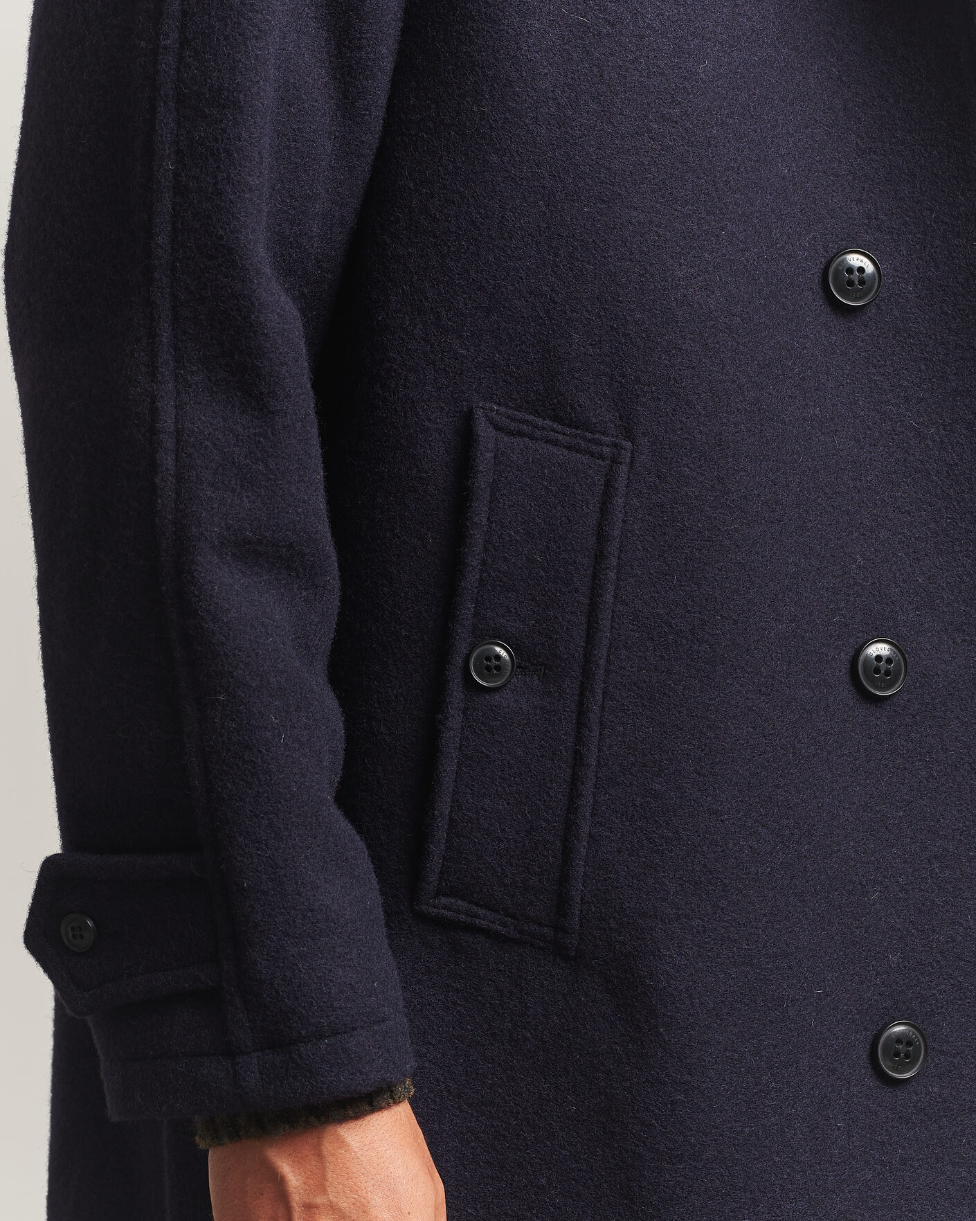 Herre | Jakker | Gloverall | Hynes Wool Coat Navy