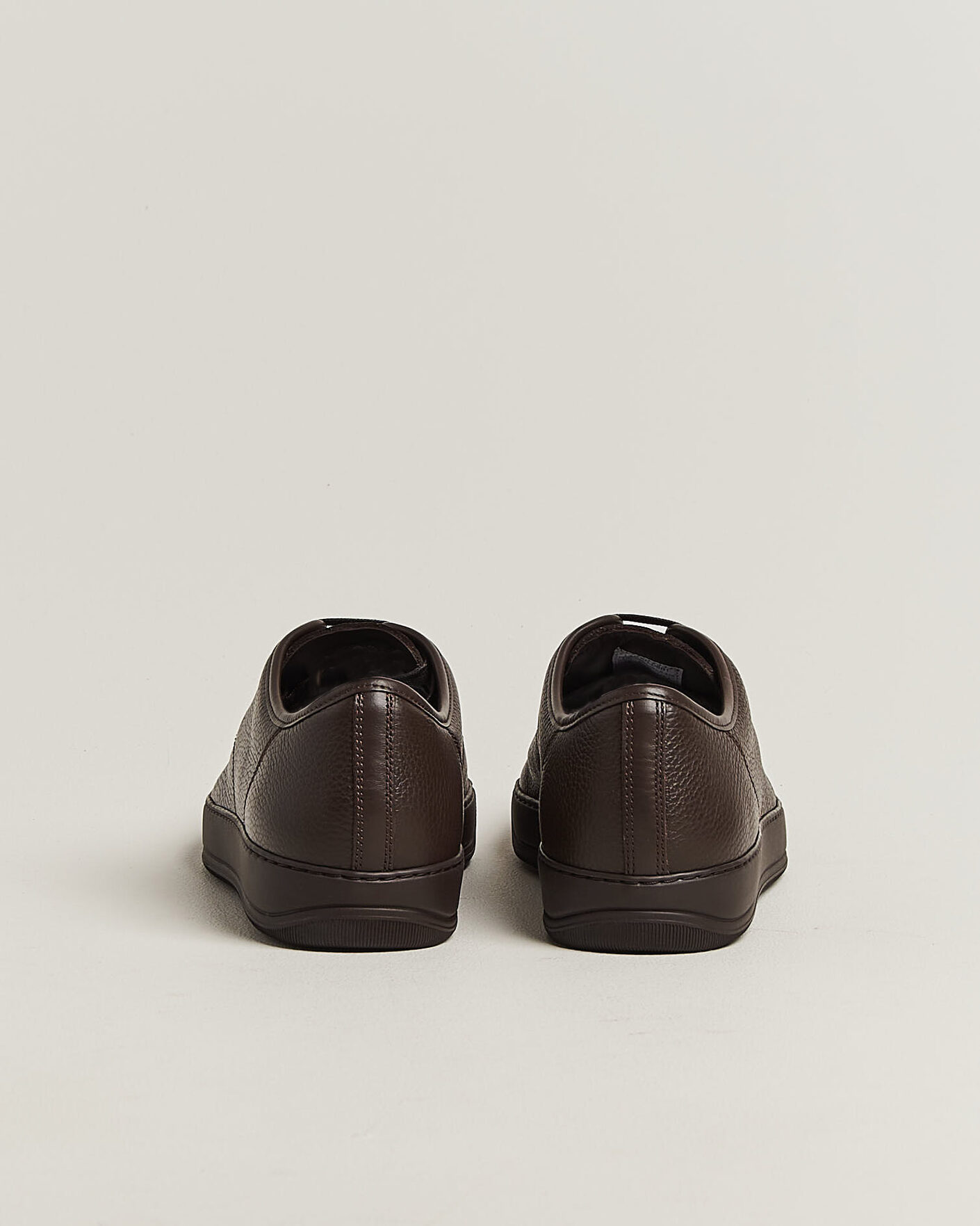 Herre | Sneakers | Lanvin | DBB1 Grain Leather Cap Toe Sneaker Brown